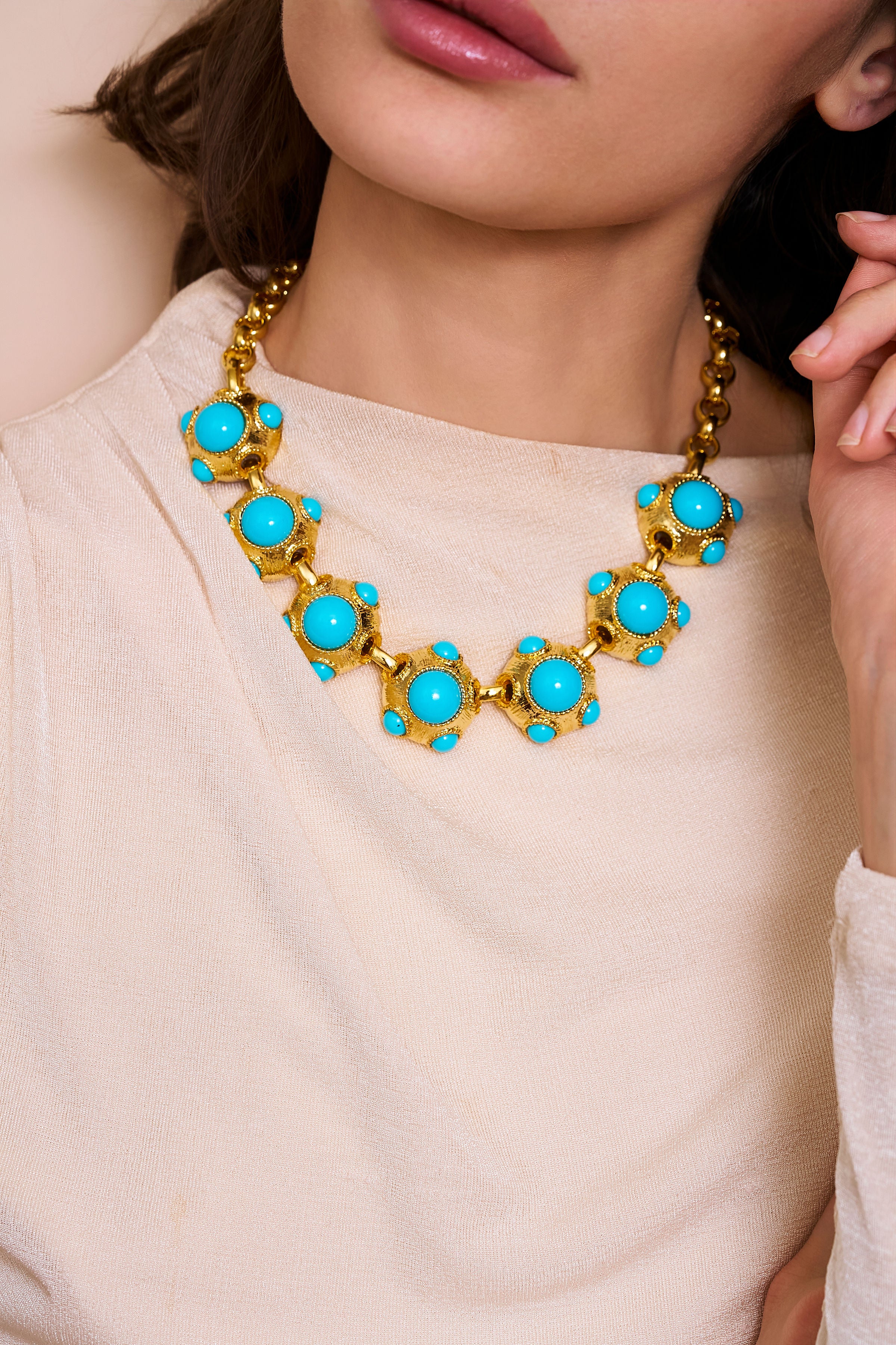 Turquoise Cabochon Necklace