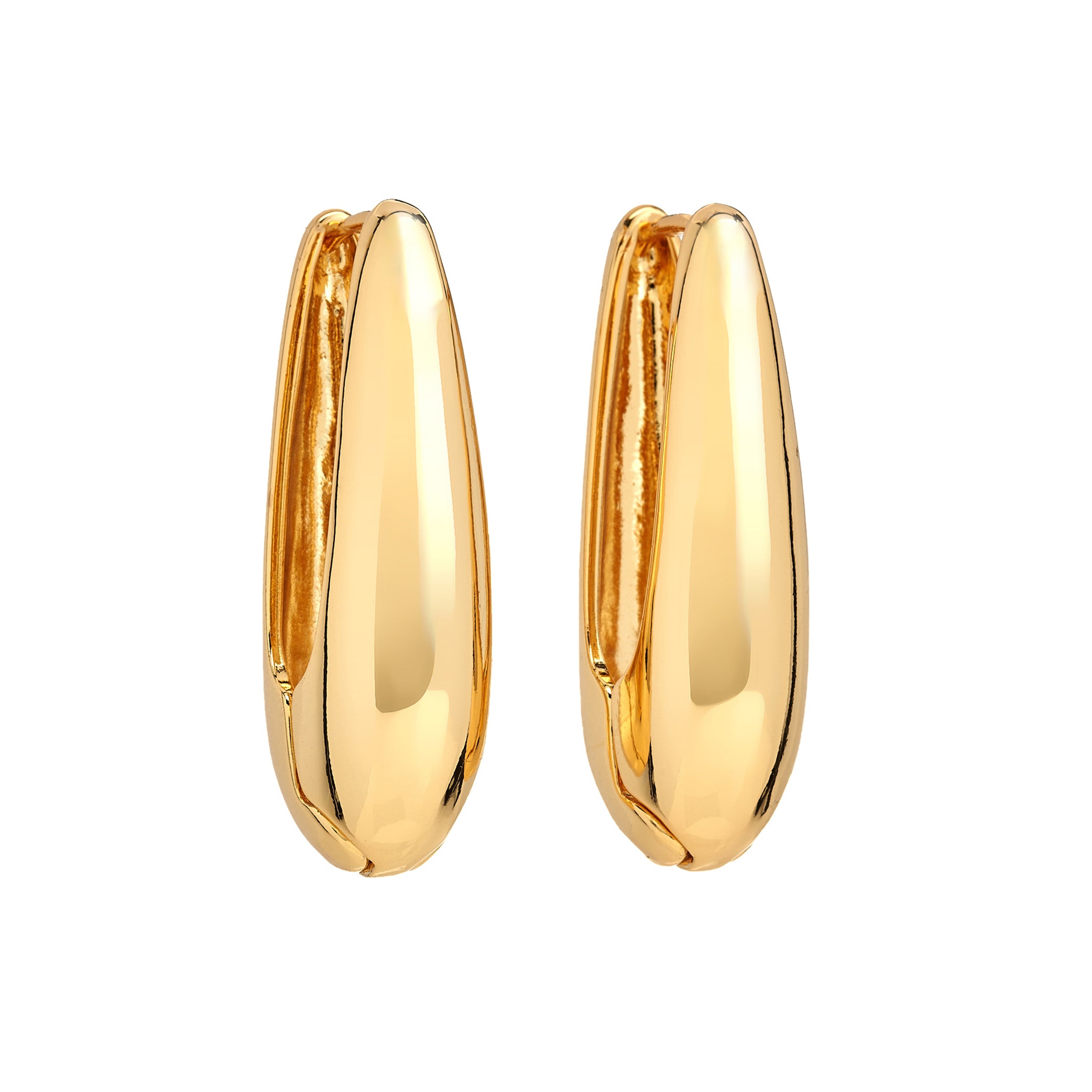 Gold "U" Pierced Earrings
