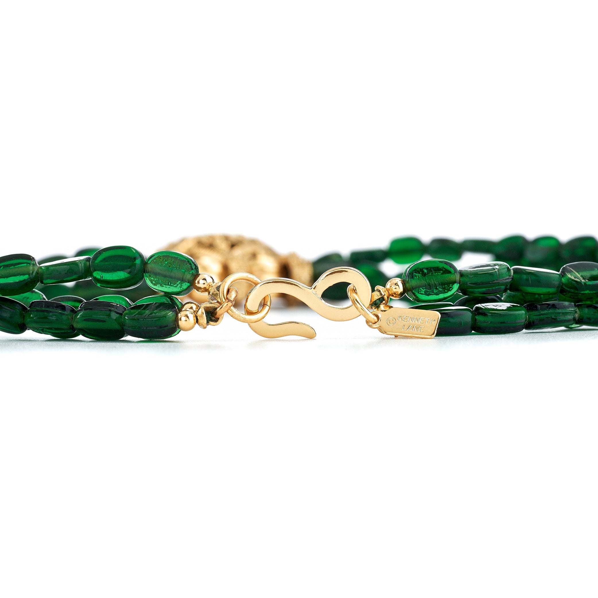 Emerald Bead Pendant Necklace
