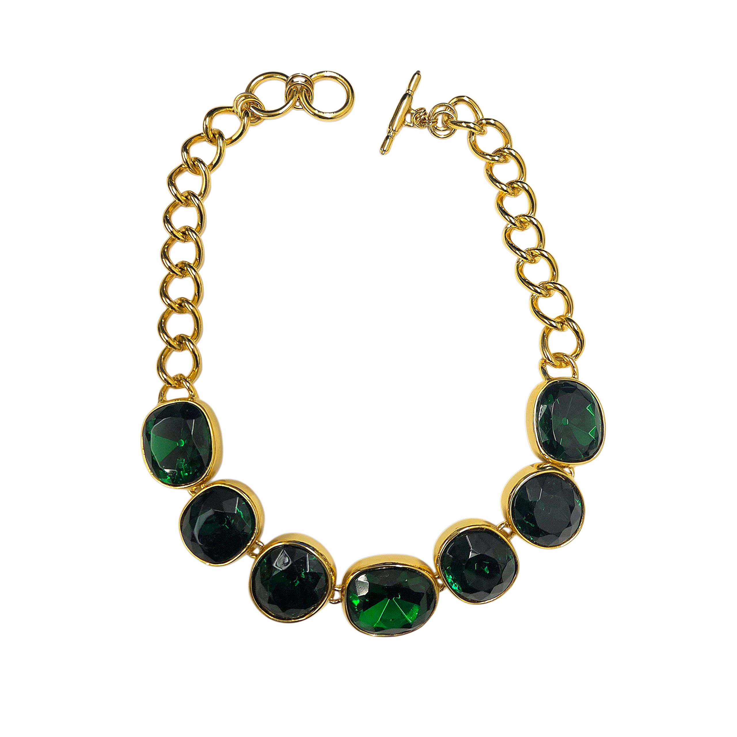 Emerald Headlight Necklace