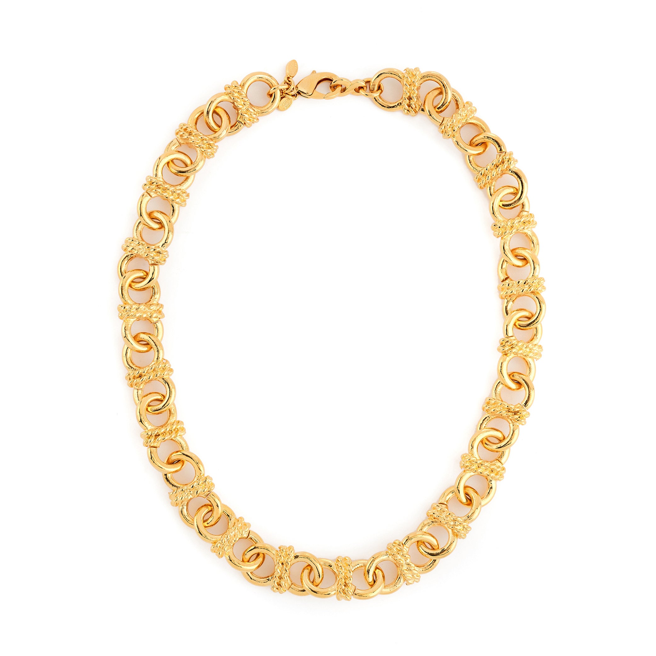 Gold Knotted Link Chain Necklace