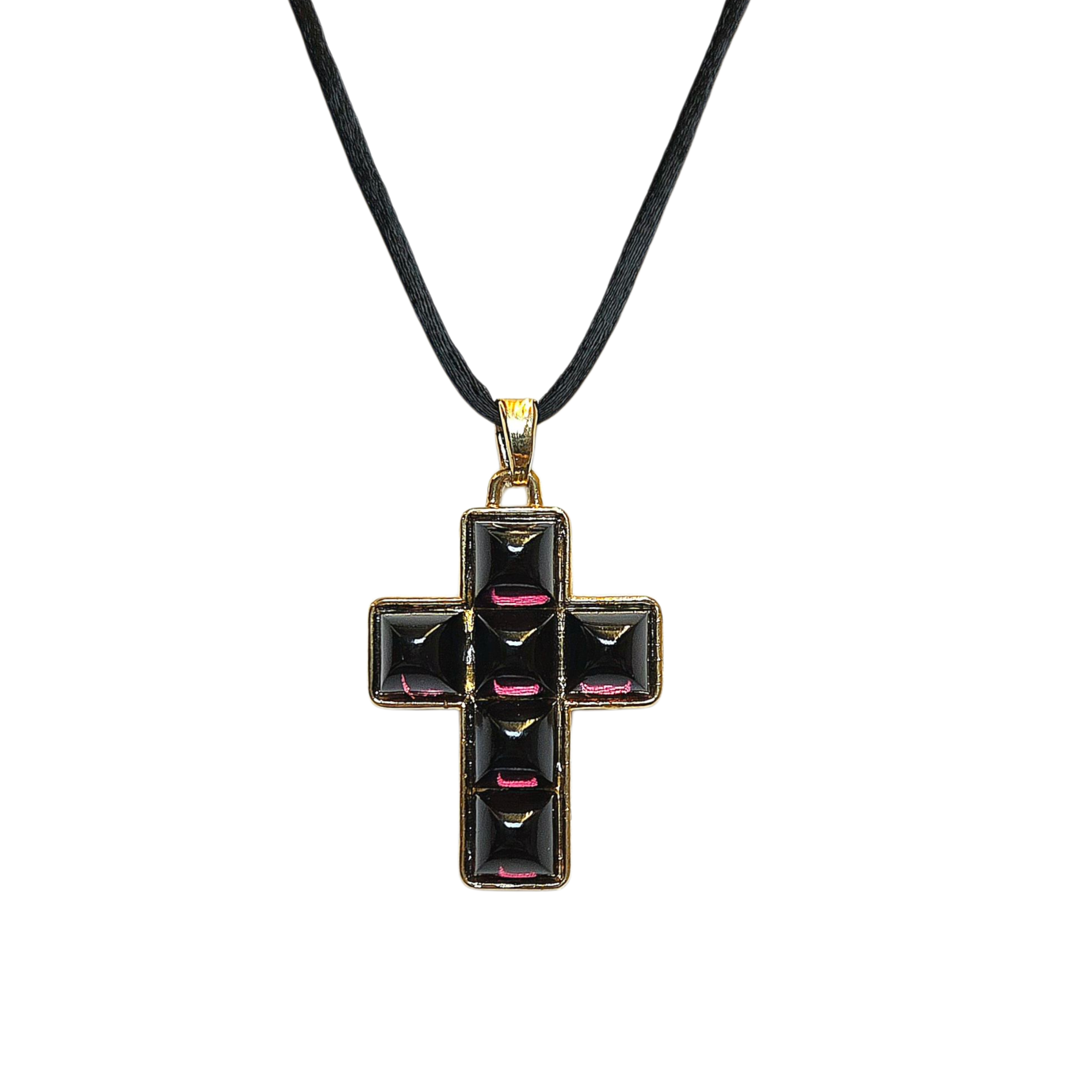 Stone Cross Pendant Necklace