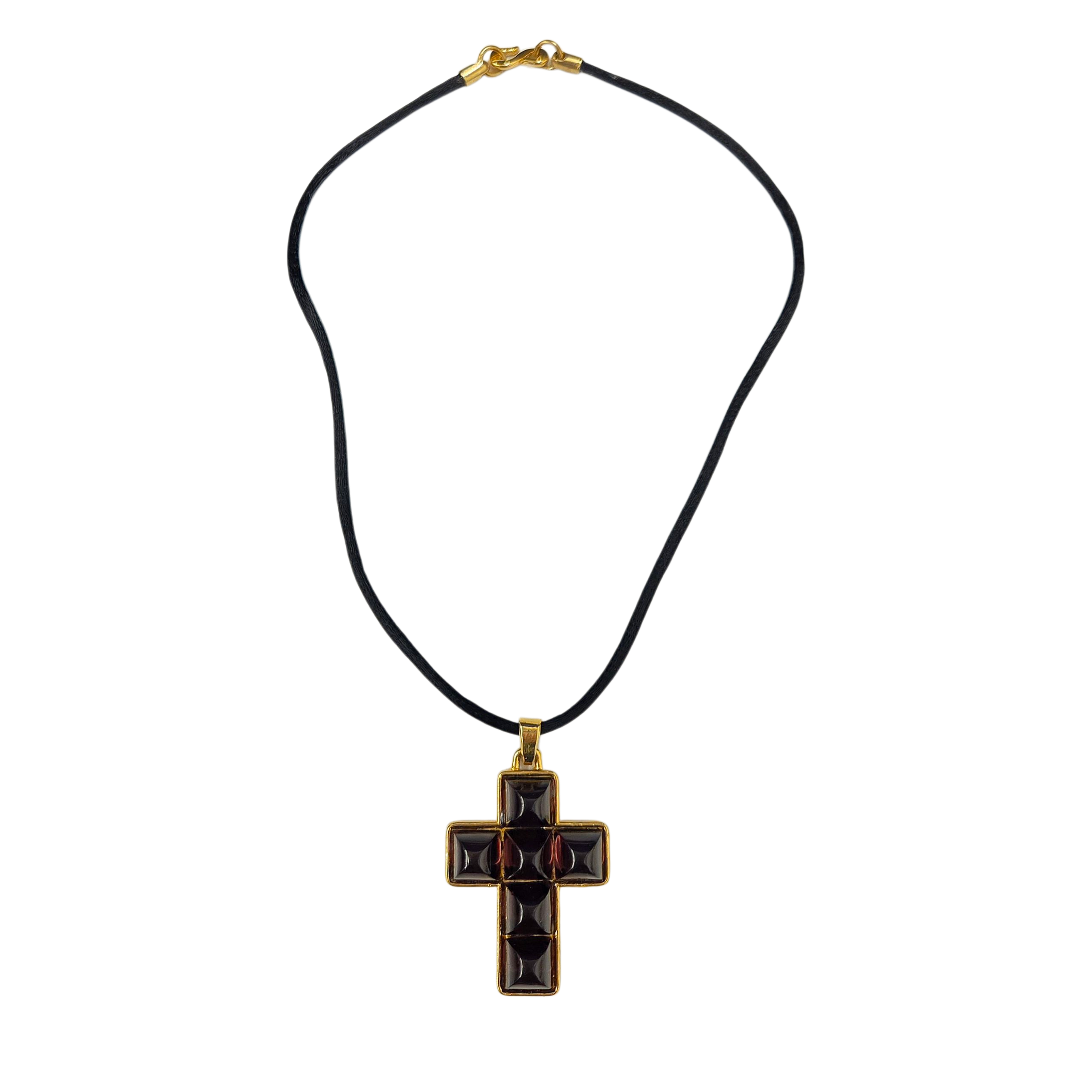 Stone Cross Pendant Necklace