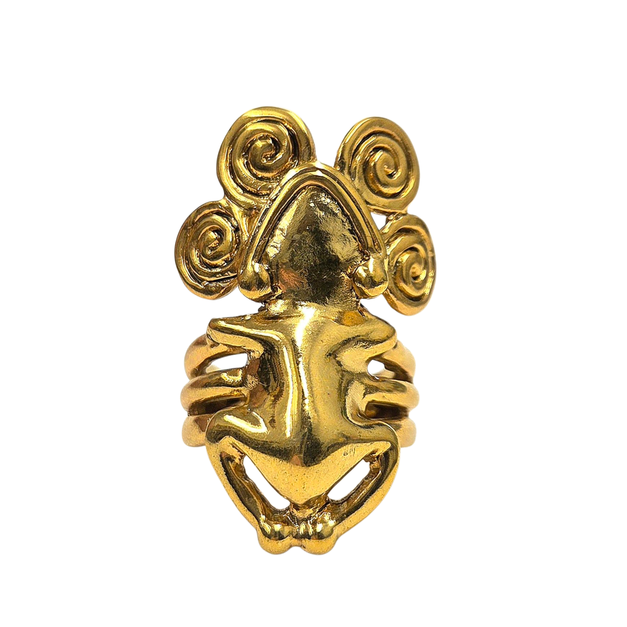 Aztec Frog Ring