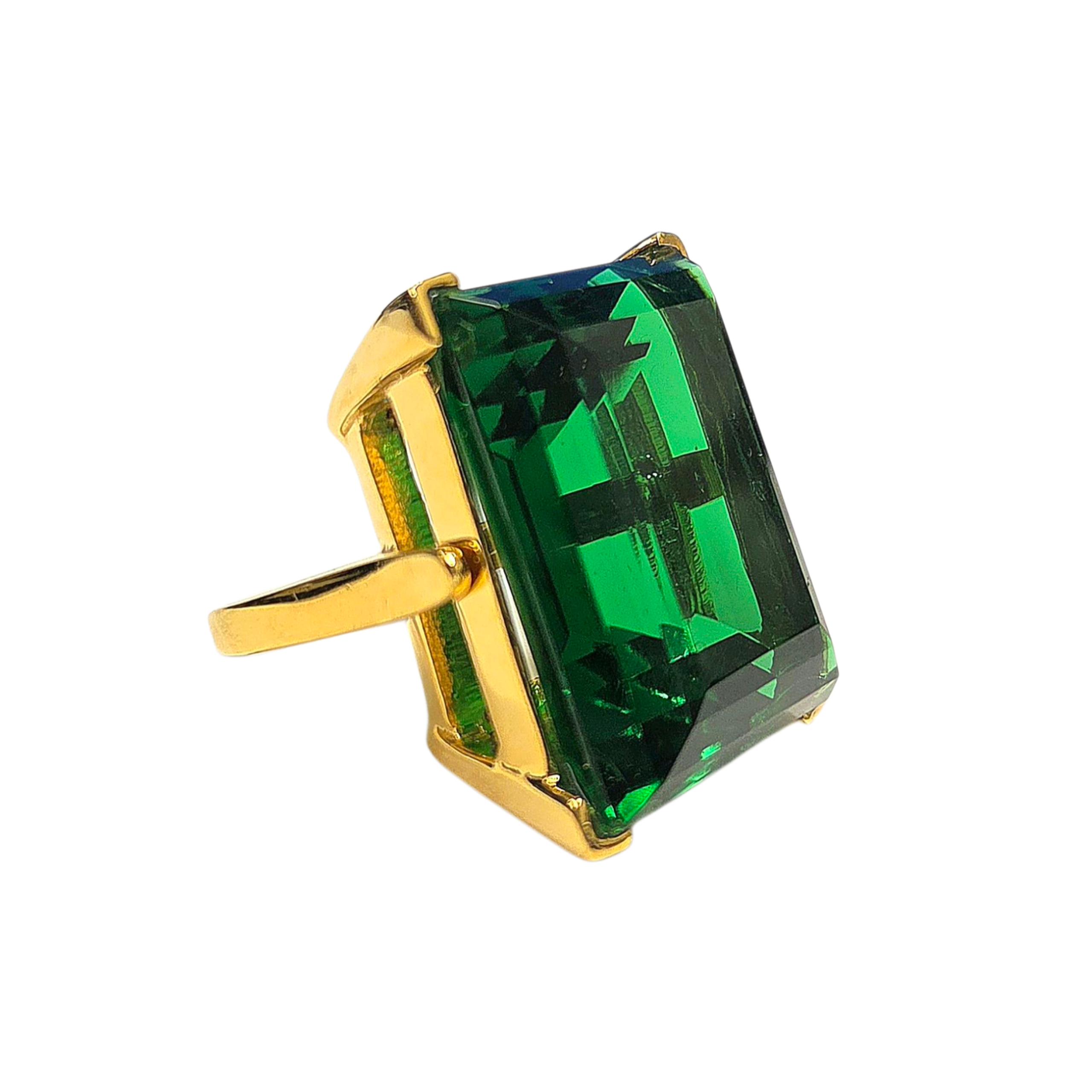 Emerald Adjustable Ring