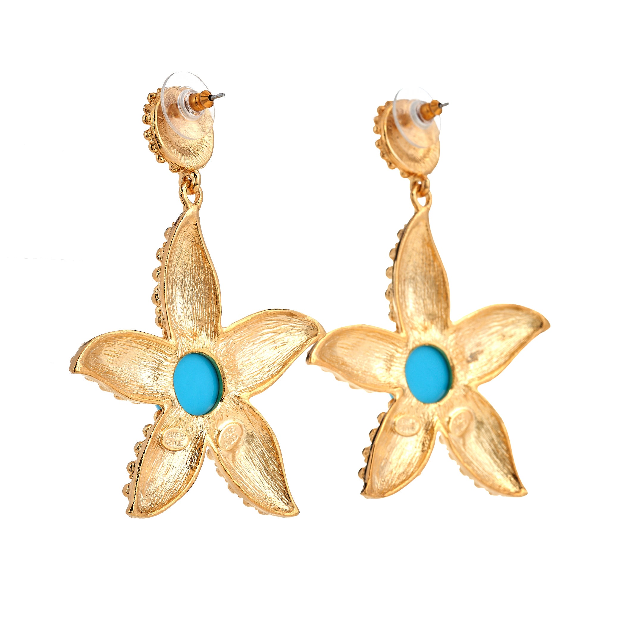 Turquoise Starfish Drop Earrings