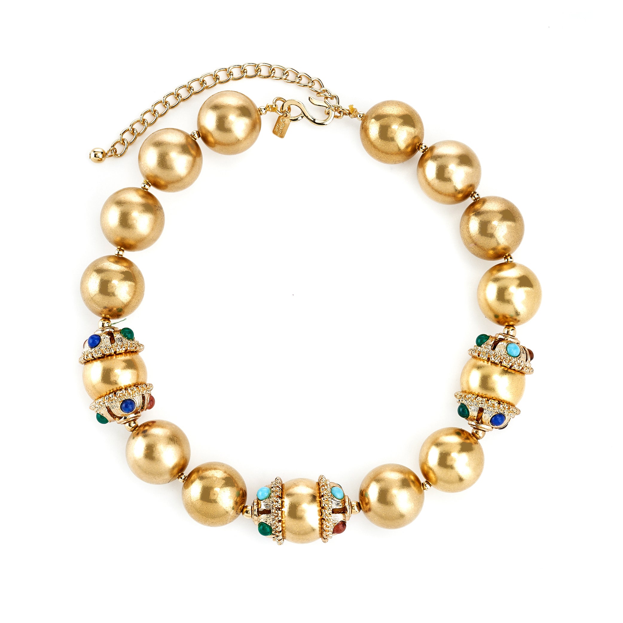 Jeweled Cabochon Necklace