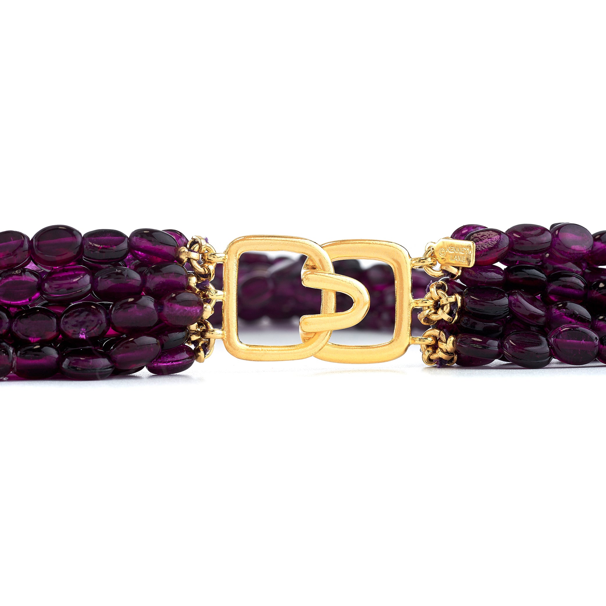 Ten Row Amethyst Bead Necklace