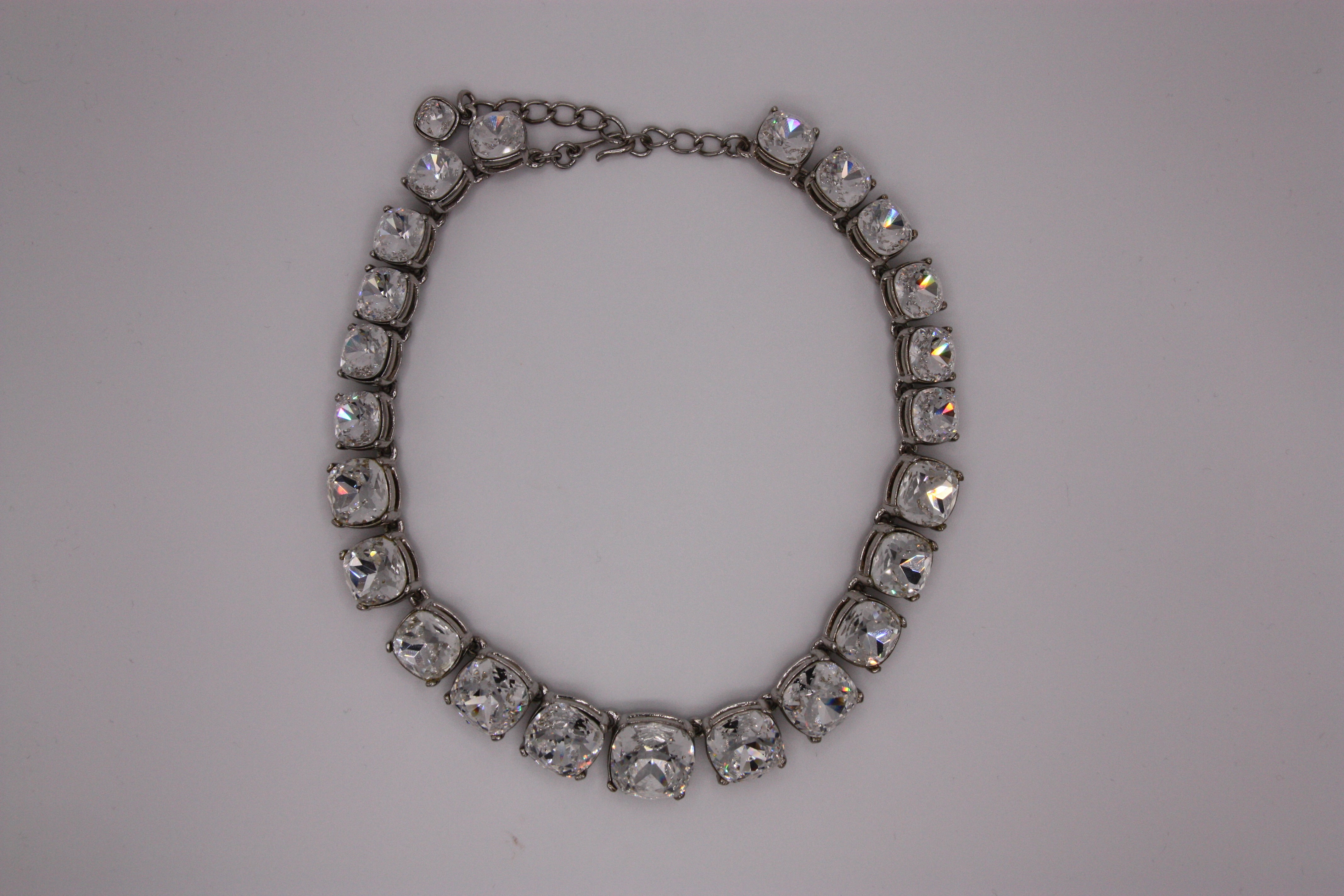 Crystal Graduated Stone Headlight Necklace