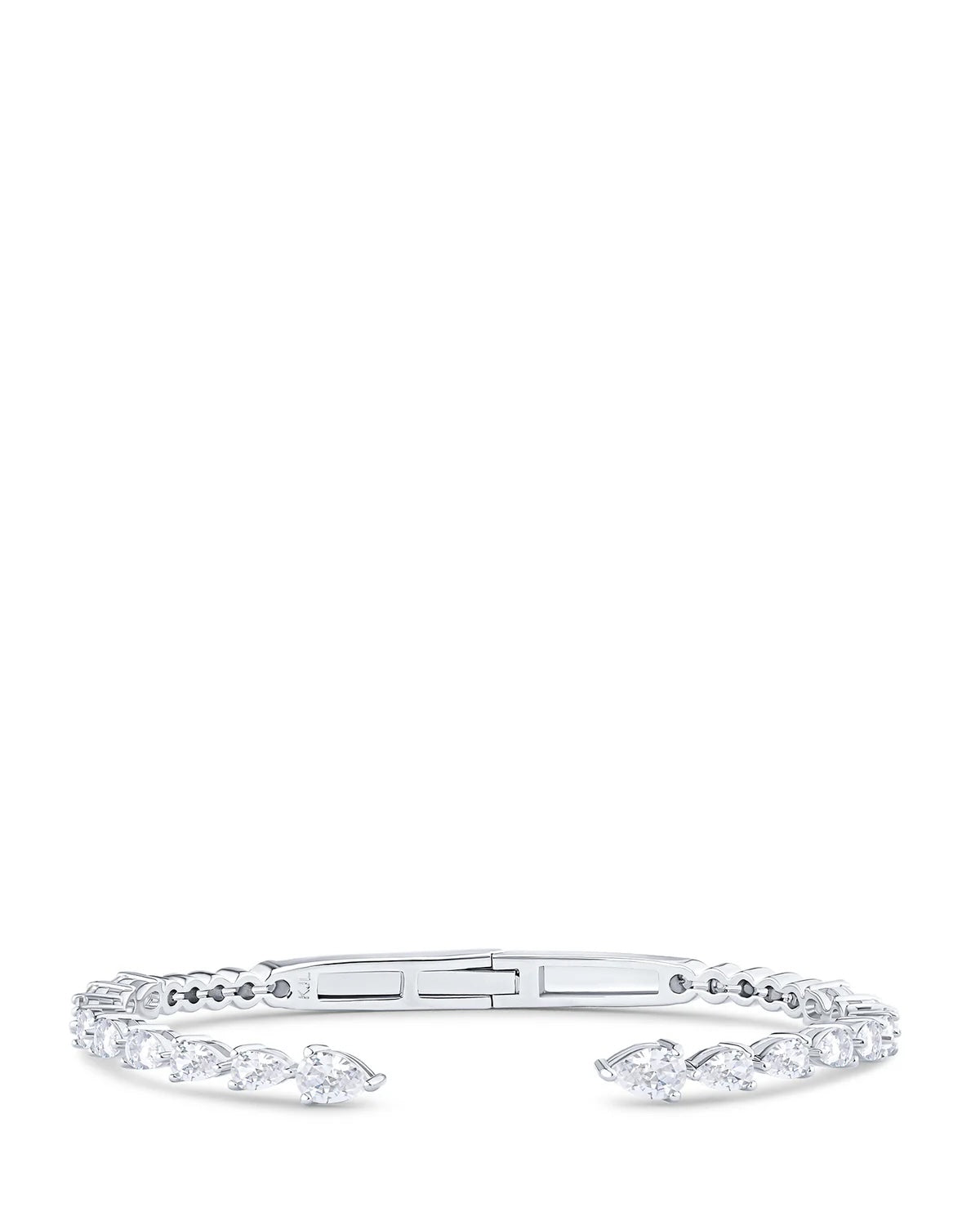 Pear CZ Open Bracelet