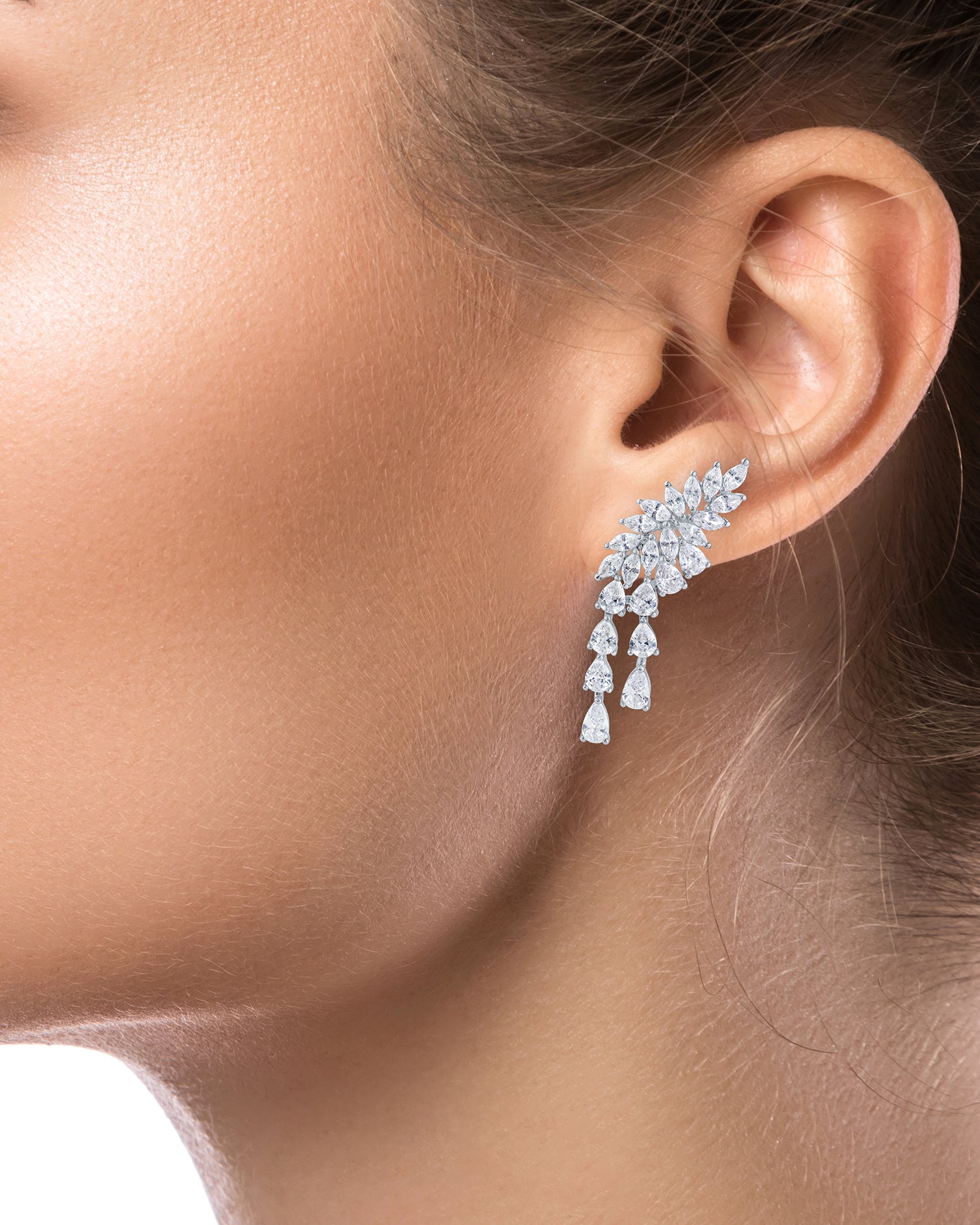 Marquise CZ Waterfall Earrings