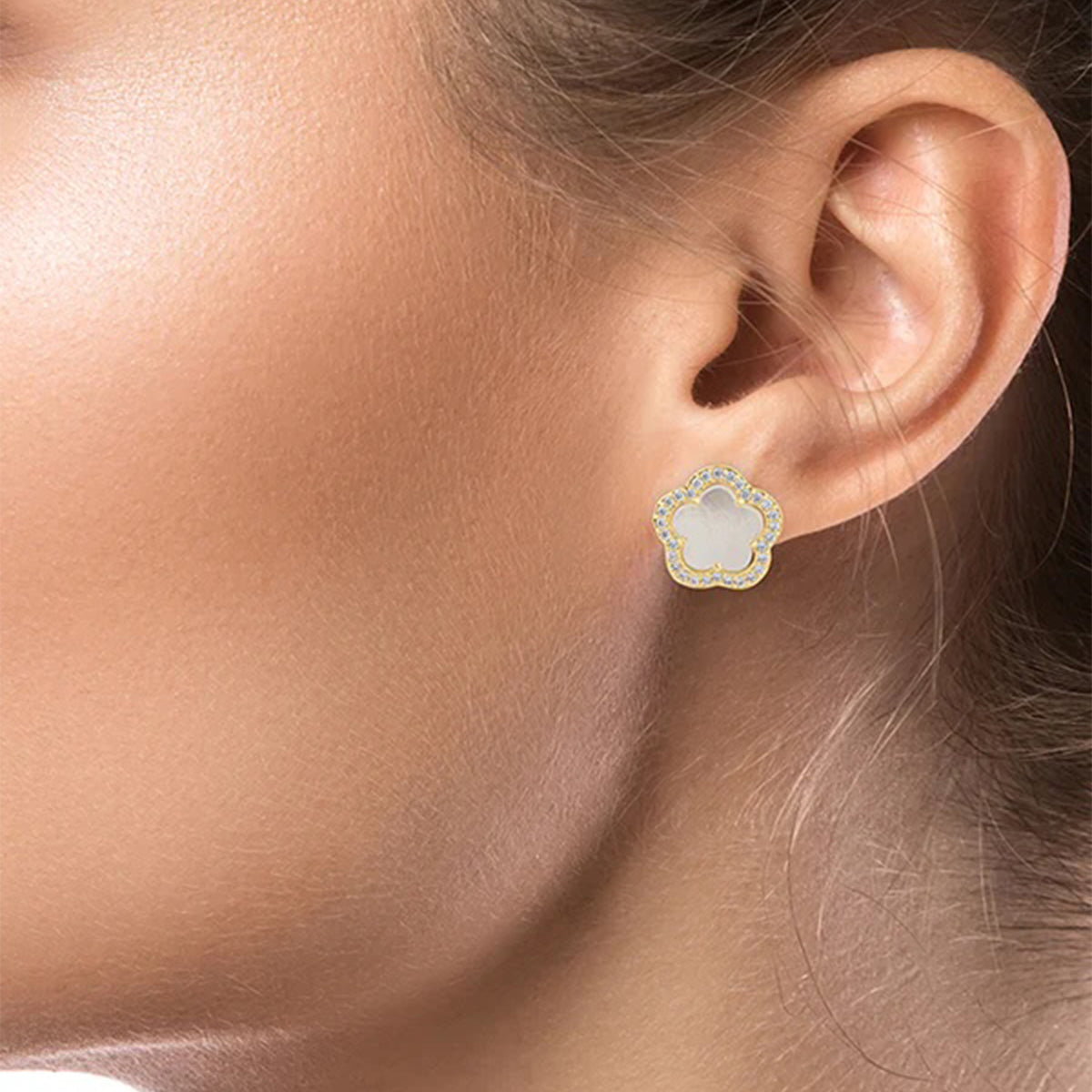 Clover and Pave Studs