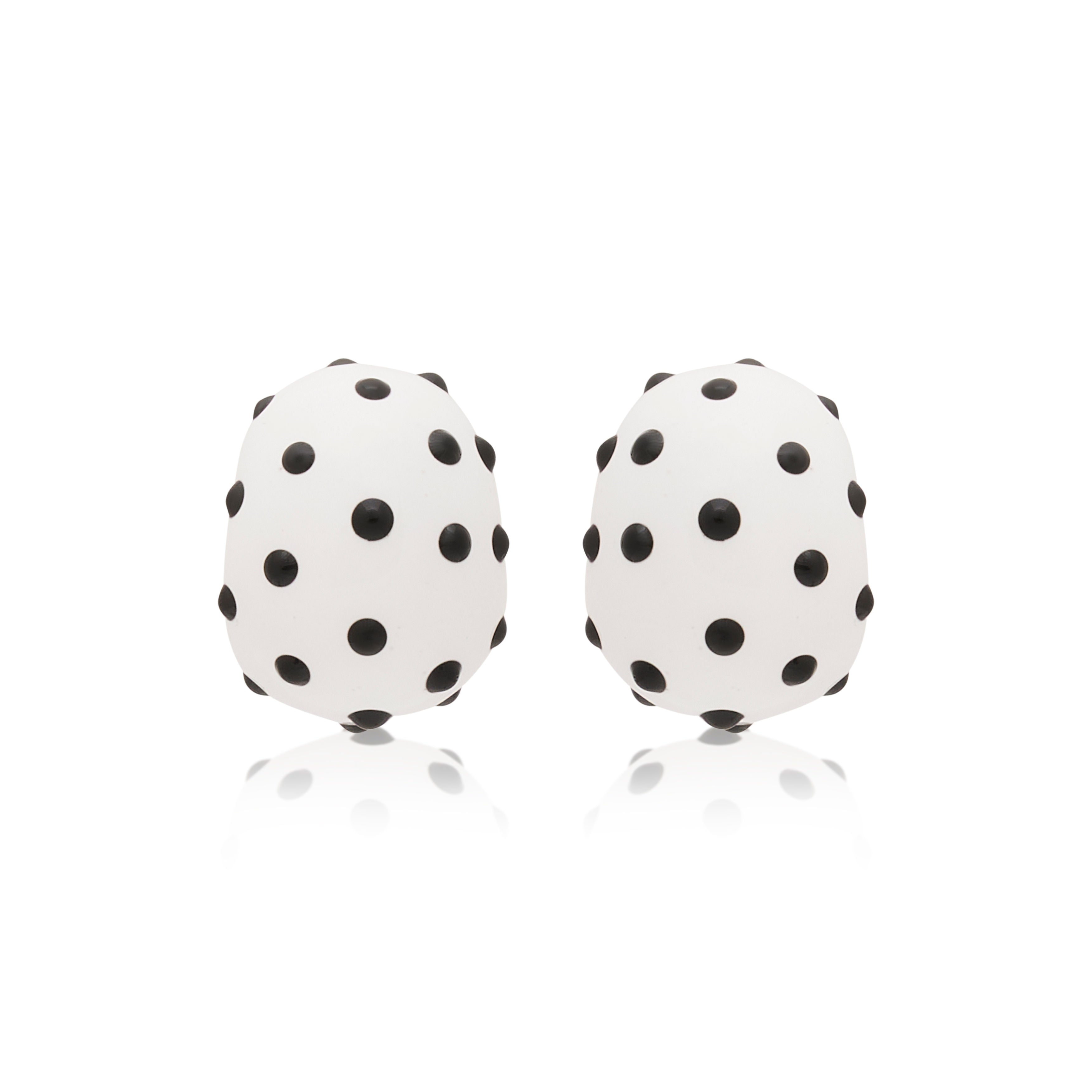 Polka Dot Clip Earrings