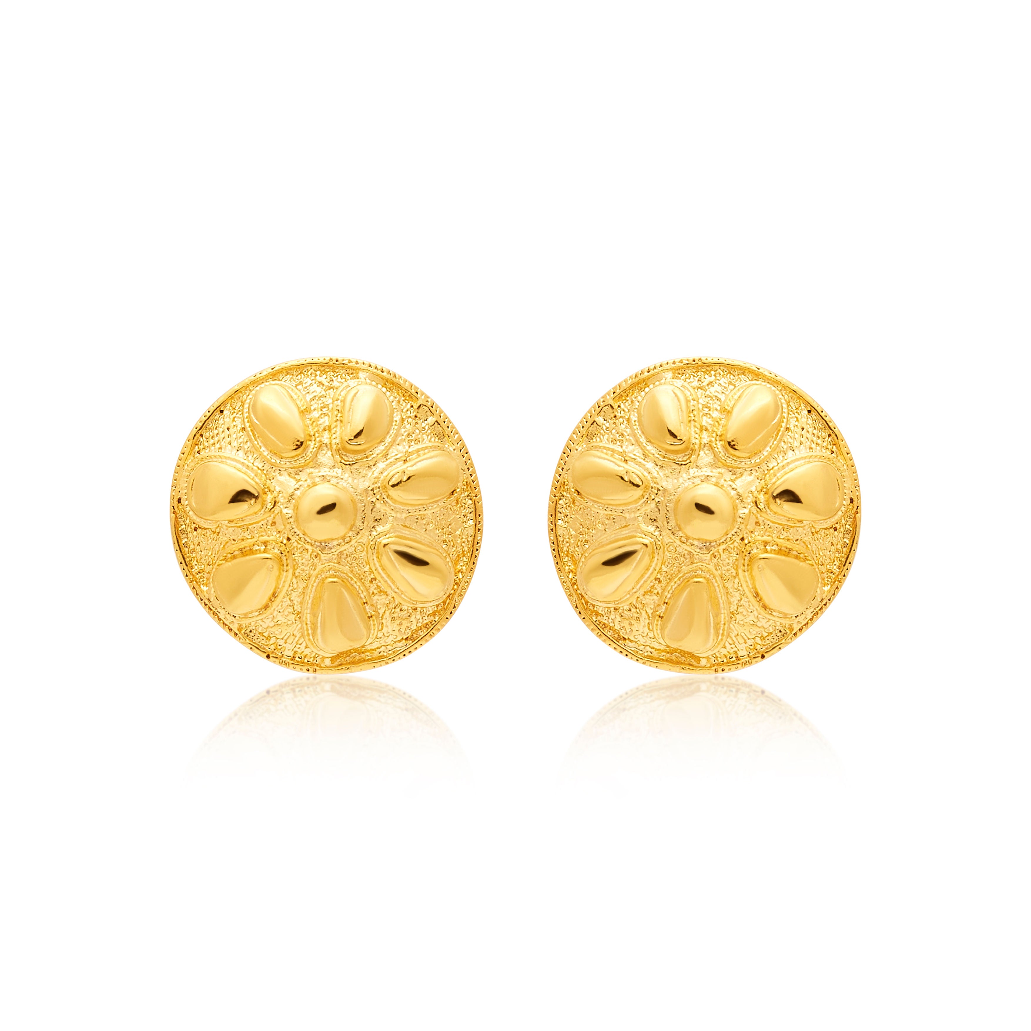 Sand Dollar Clip Earrings