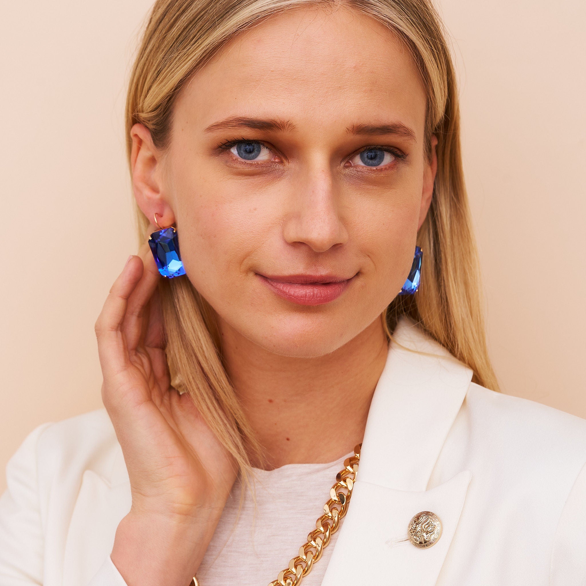 Sapphire Fishook Earrings