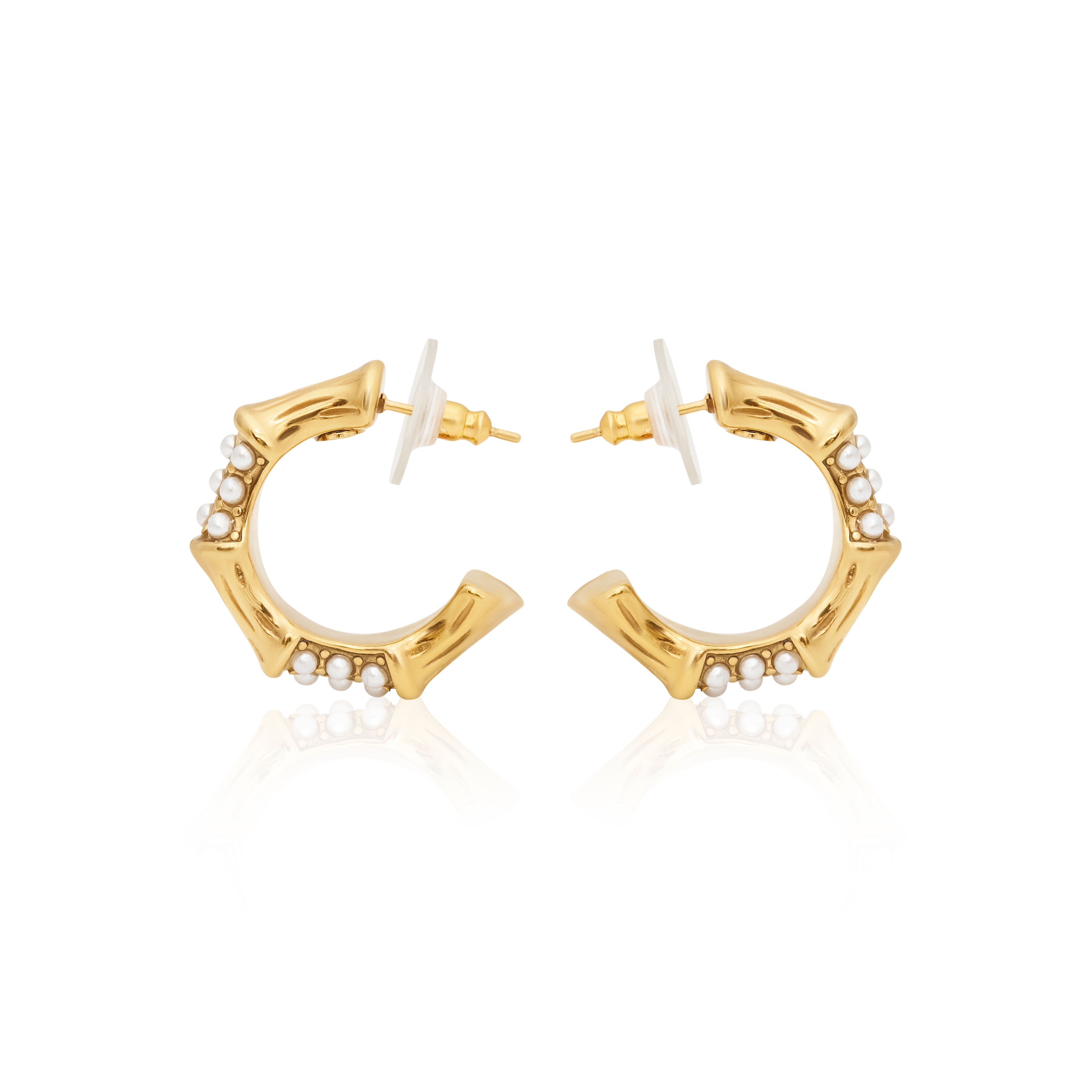 Mini Bamboo Hoop Earrings