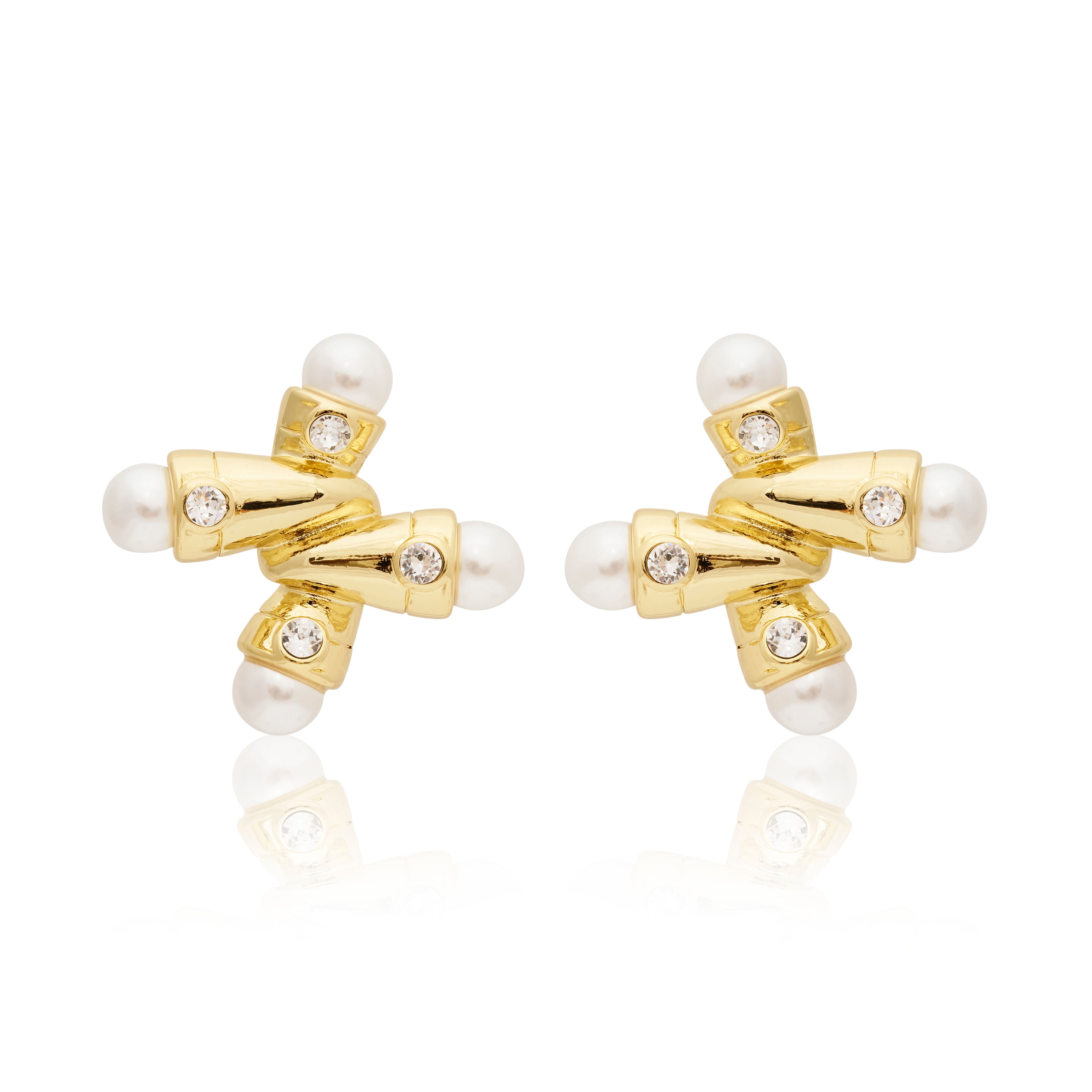 Crystal "X" Earrings