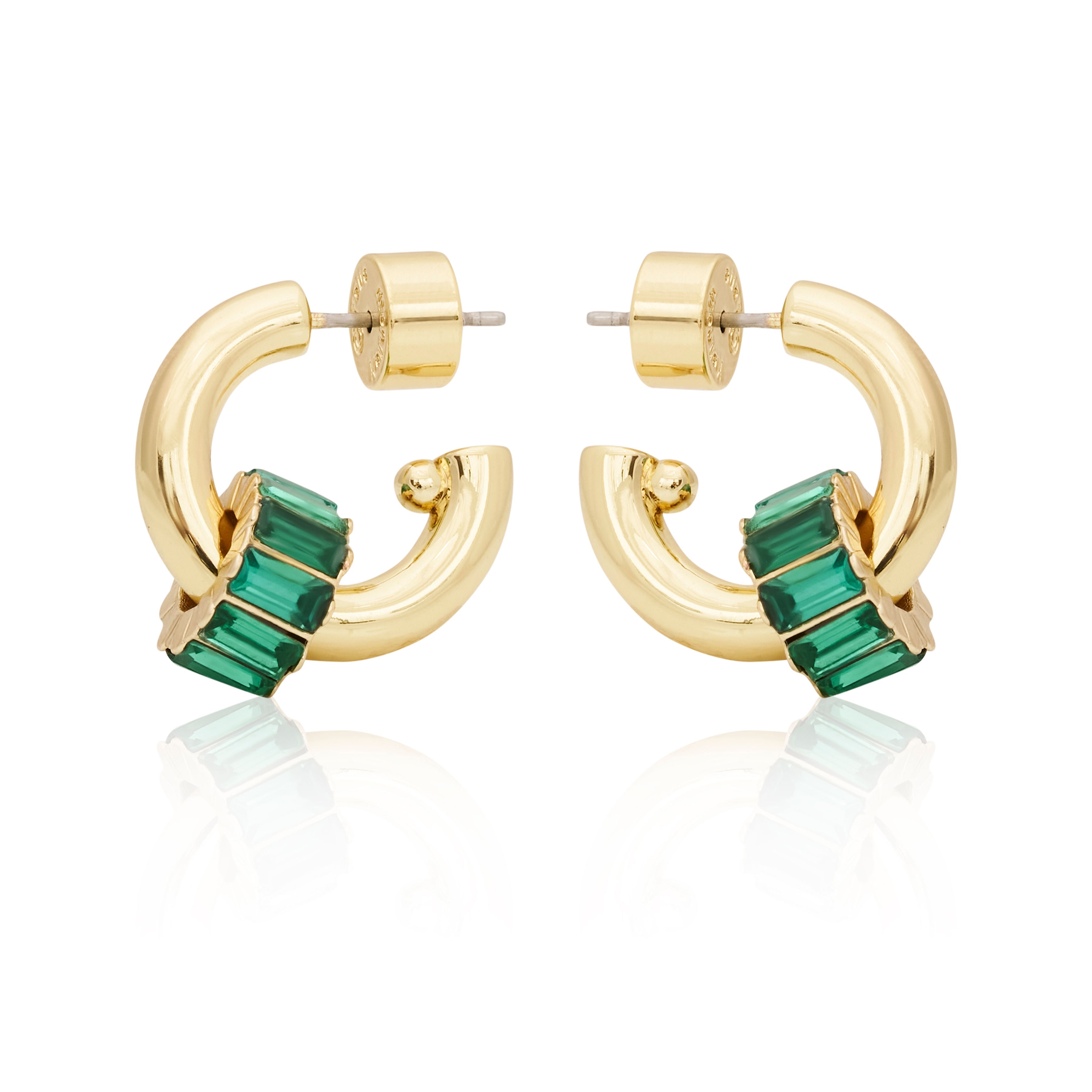 Emerald Baguette Earrings