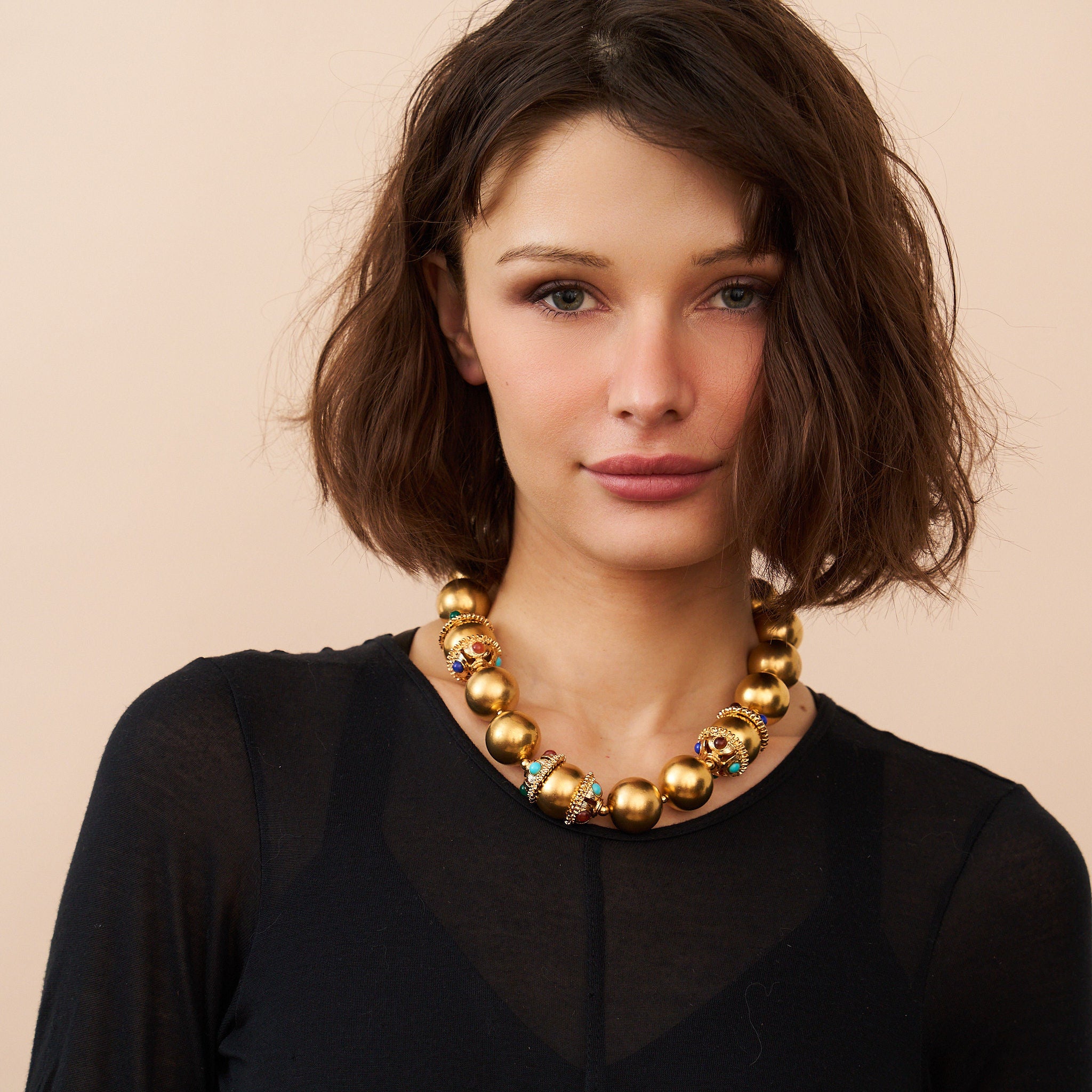 Jeweled Cabochon Necklace