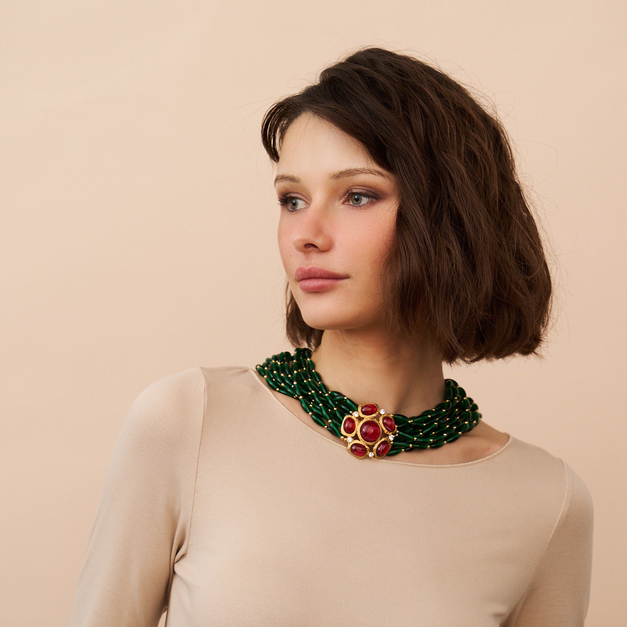 Emerald Bead Necklace
