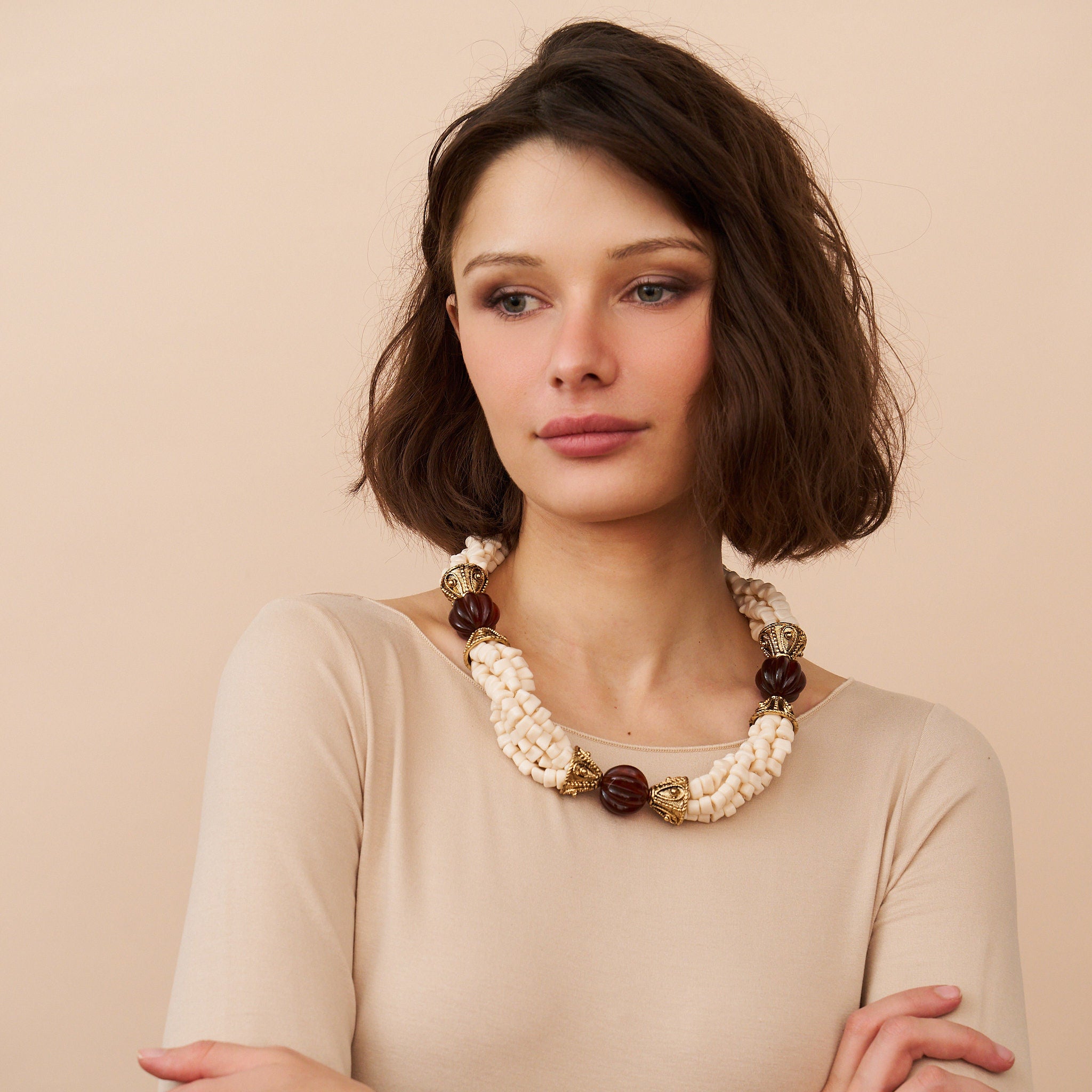 Ivory Chips Statement Necklace