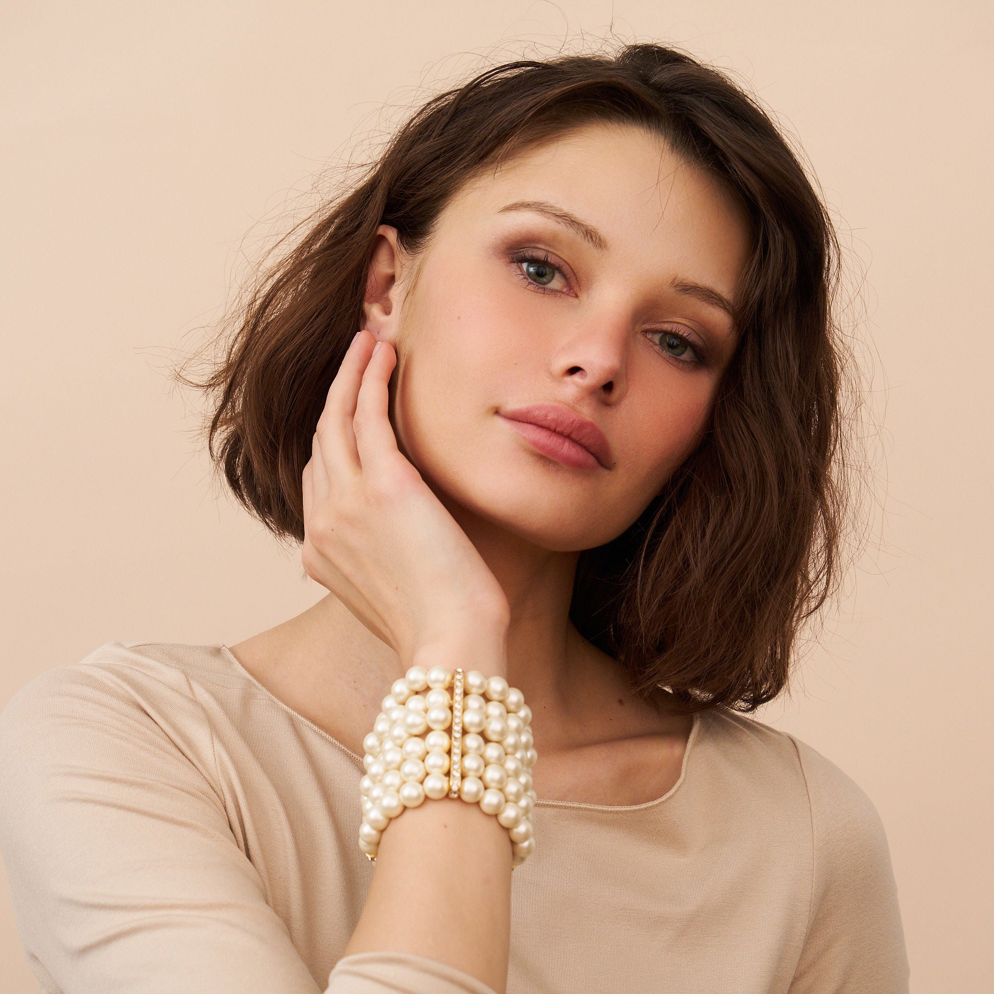 Six Row Pearl Bracelet