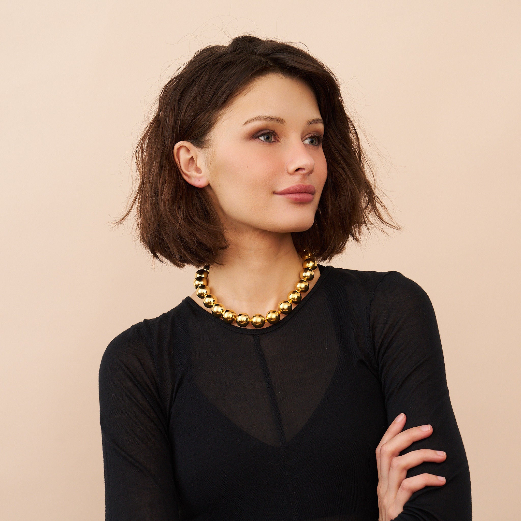 Gold Bead Necklace