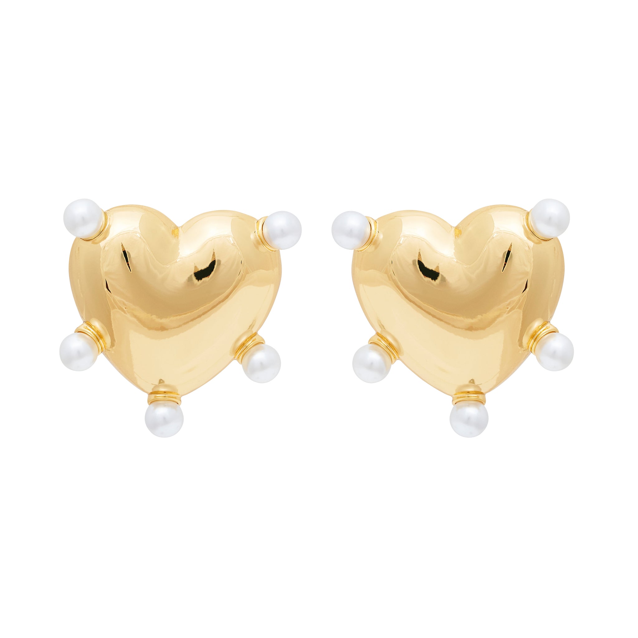 Enchanting Heart Gold Post Earrings main image 0