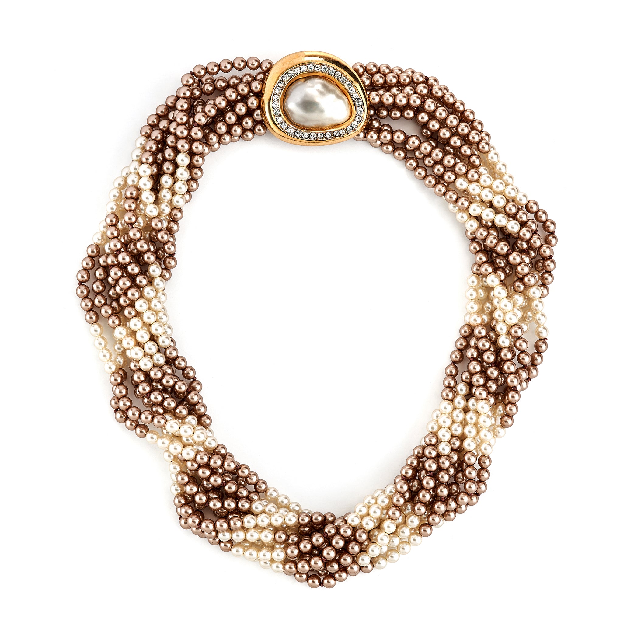 Vintage Pearl Clasp Necklace