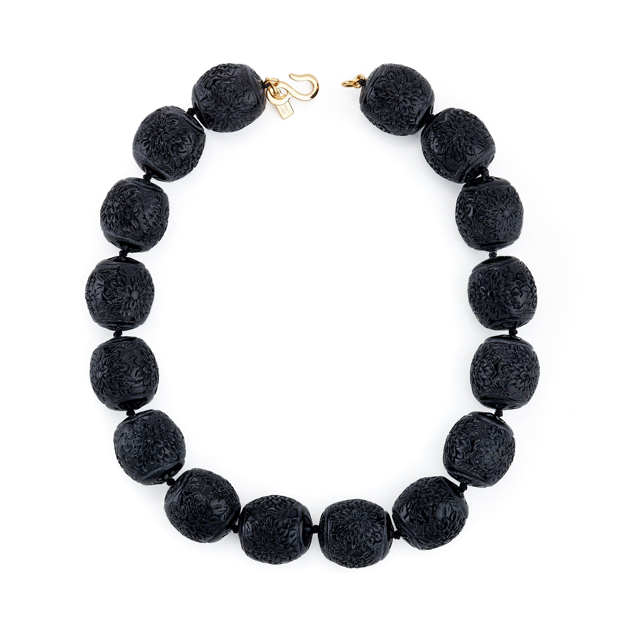 Vintage Black Bead Necklace