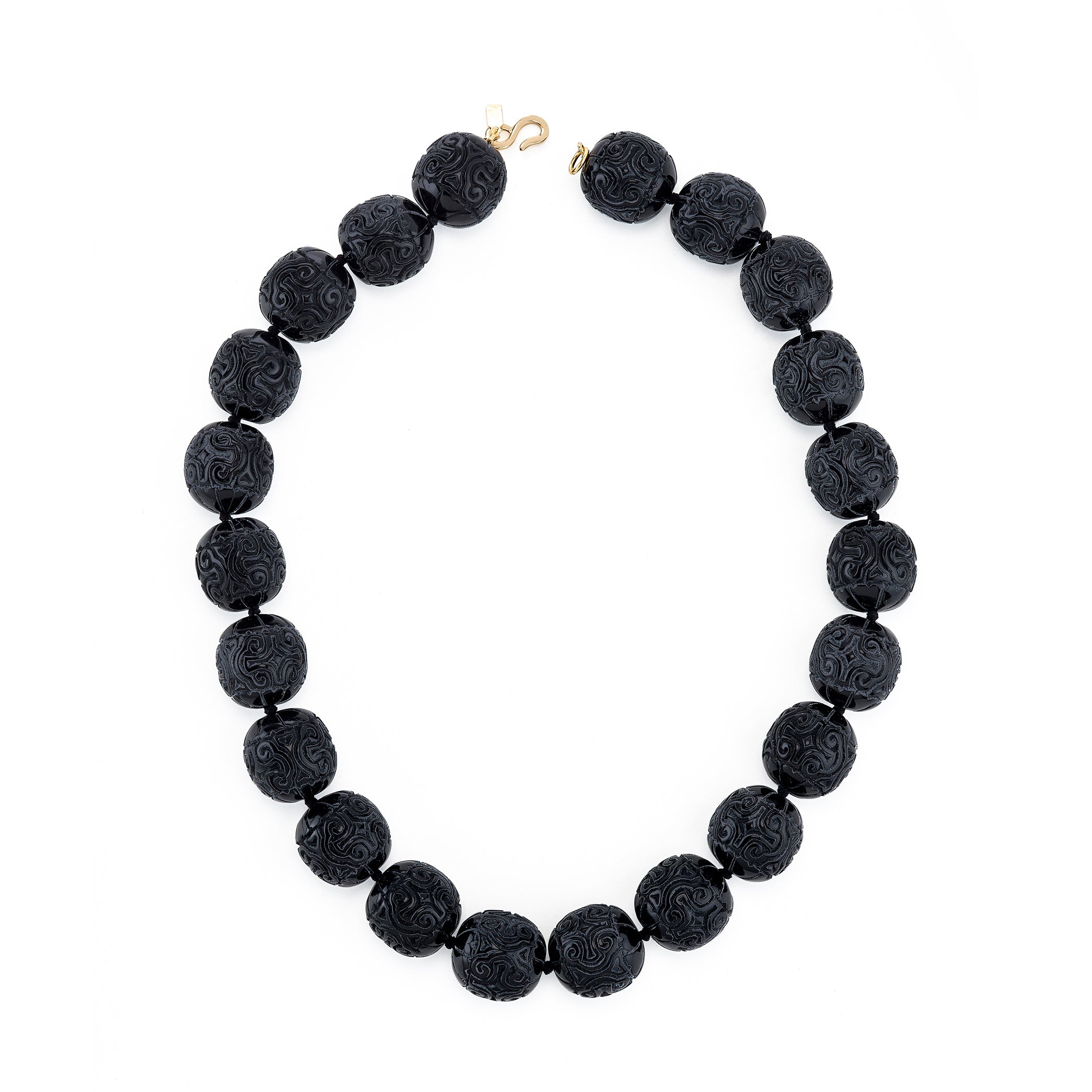 Vintage Black Bead Necklace