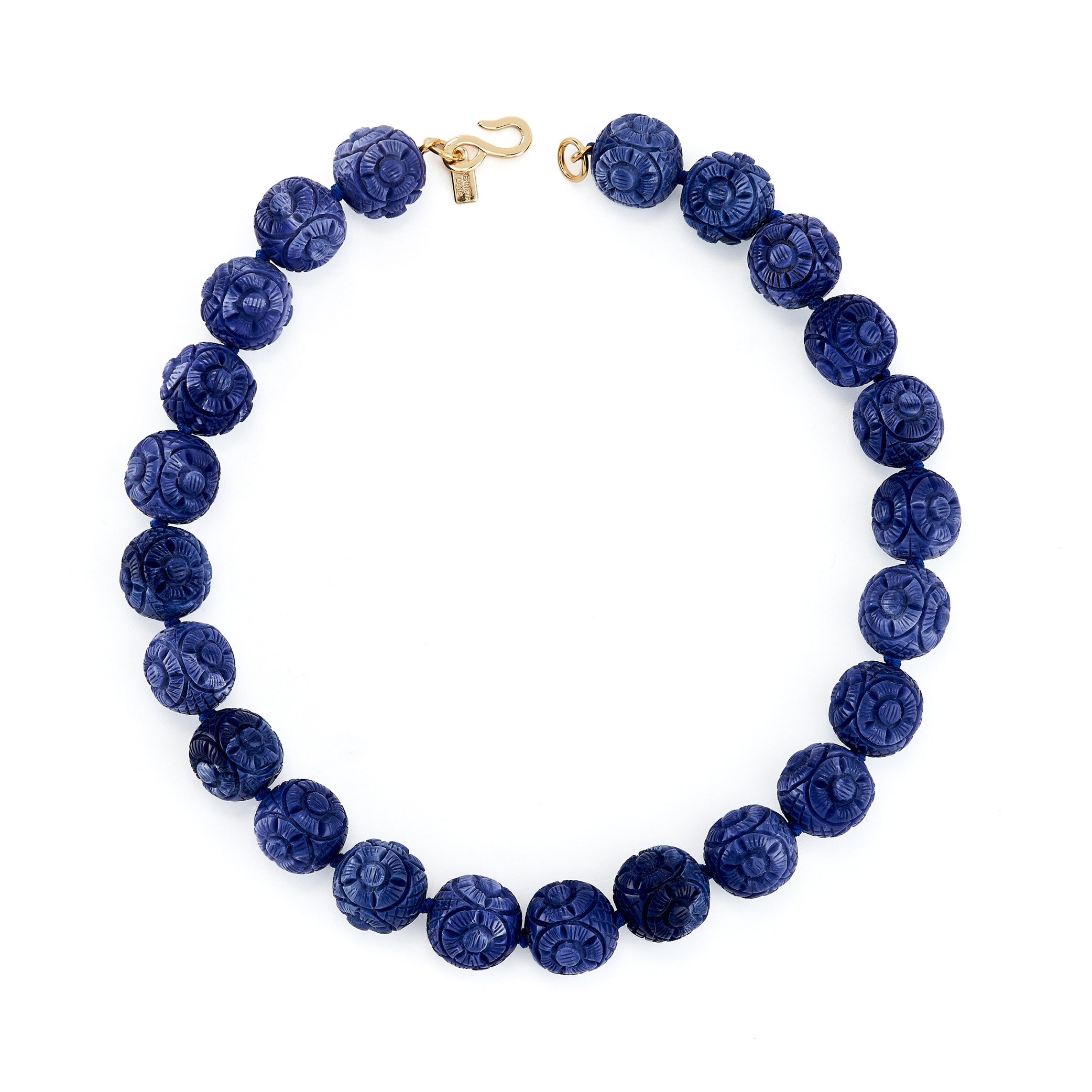 Vintage Lapis Blue Bead Necklace