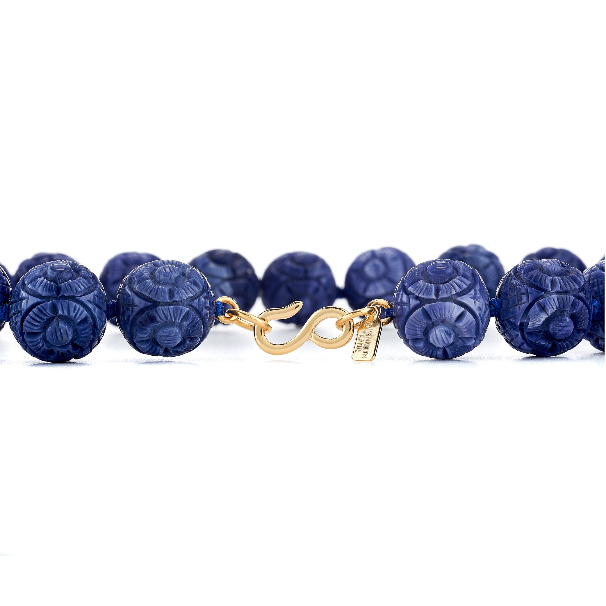 Vintage Lapis Blue Bead Necklace