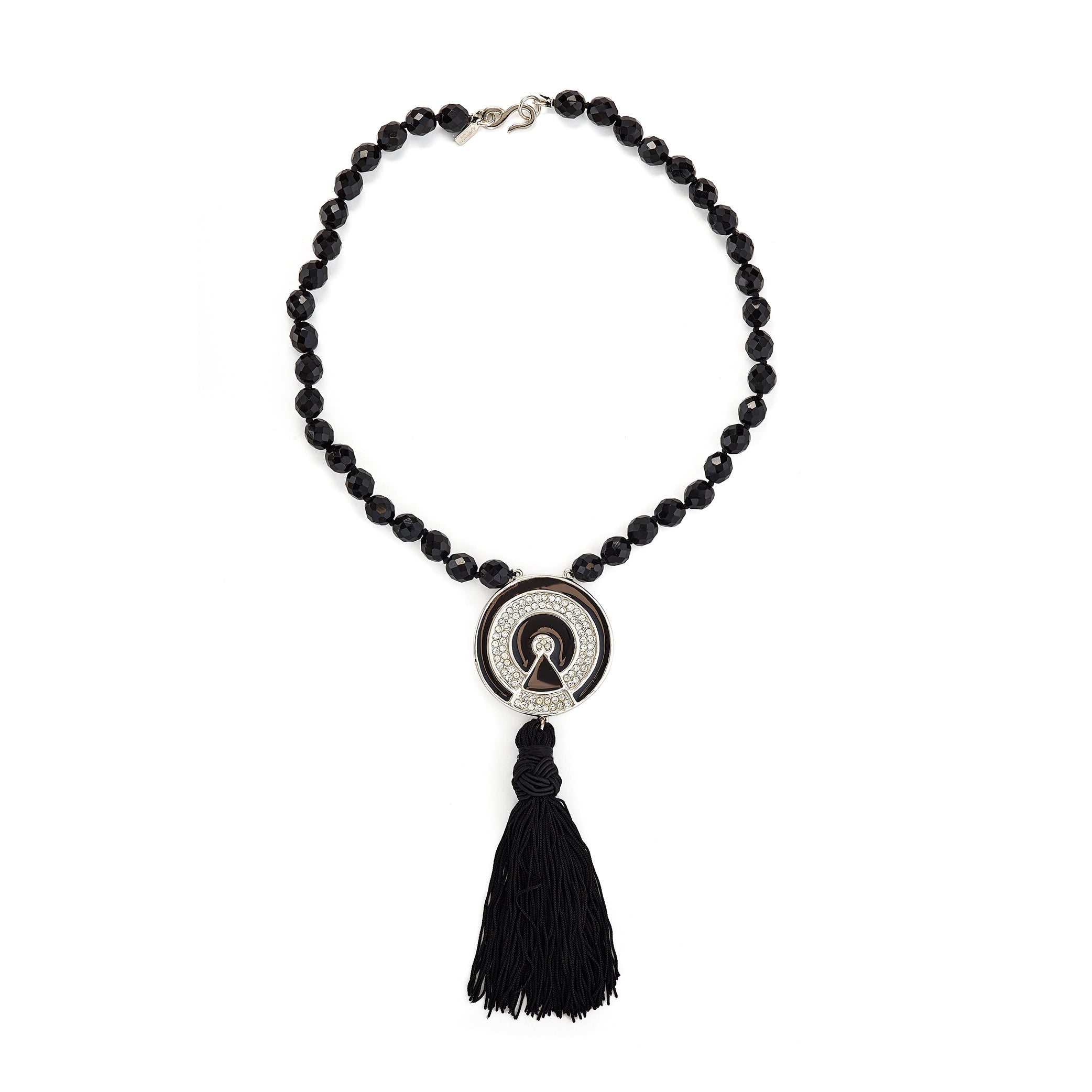Vintage Jet Bead Deco Necklace