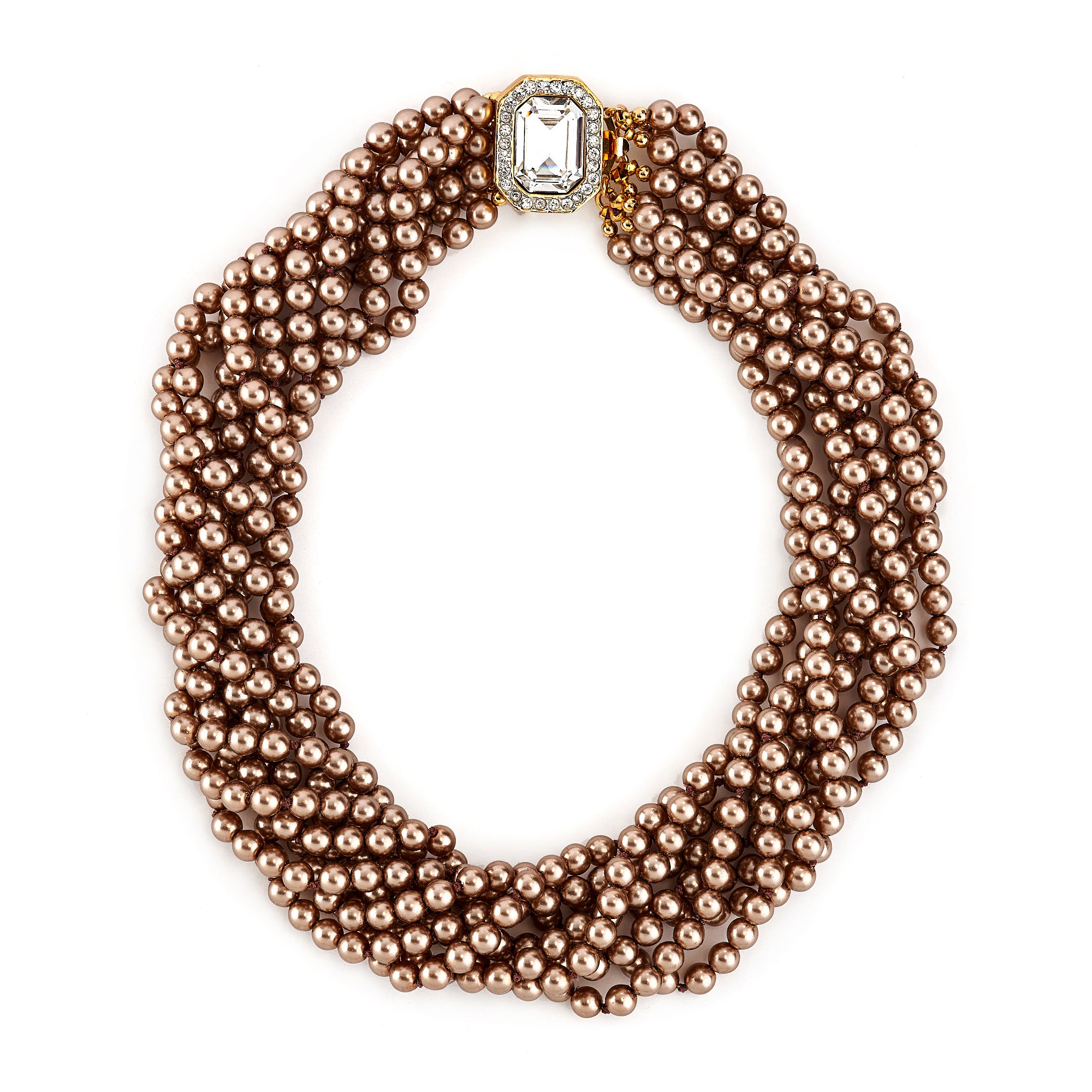 Vintage Brown Pearl Necklace