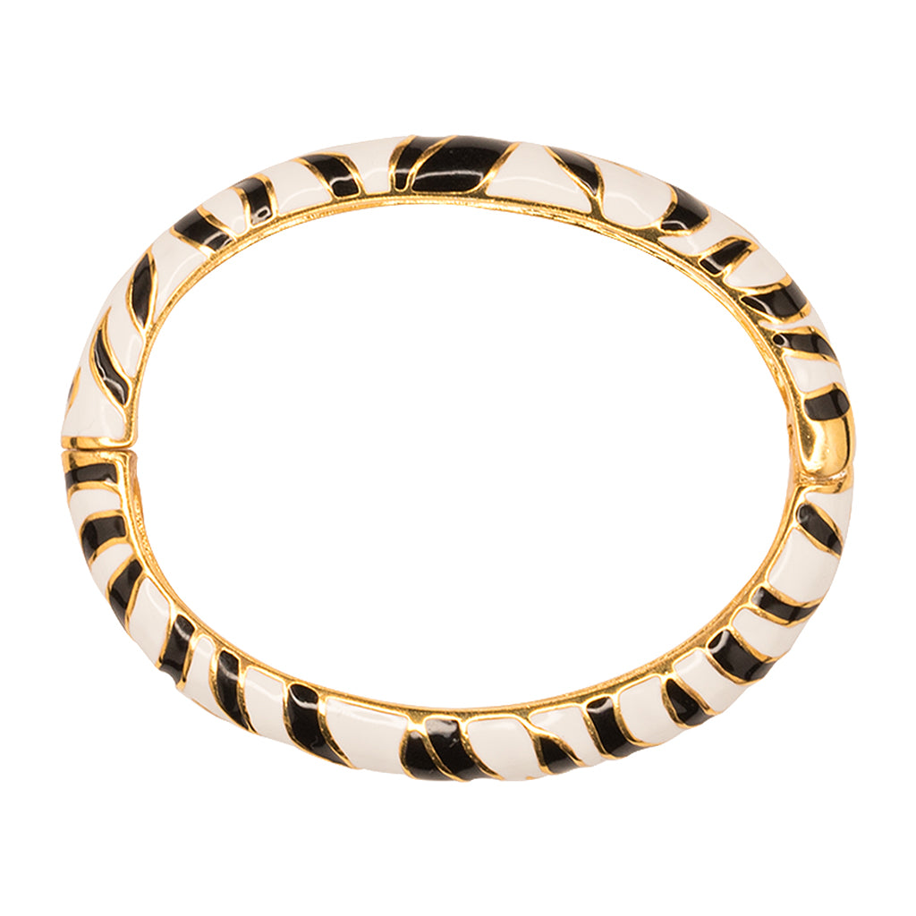 Black And White Tiger Print Bangle display picture 1