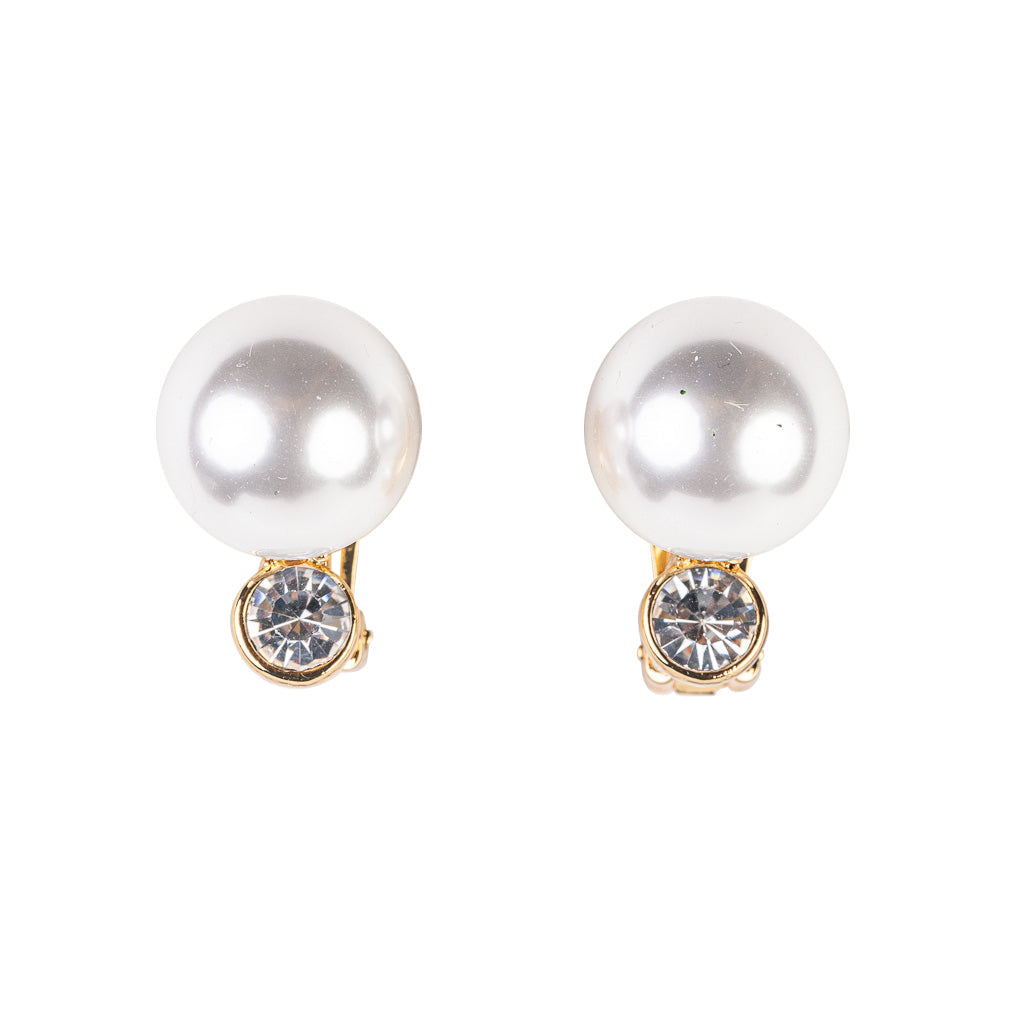Gold and Pearl Clip Earring