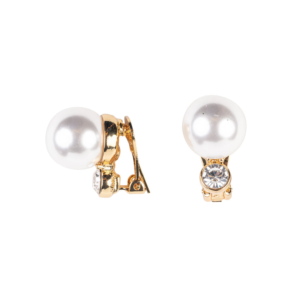Gold and Pearl Clip Earring