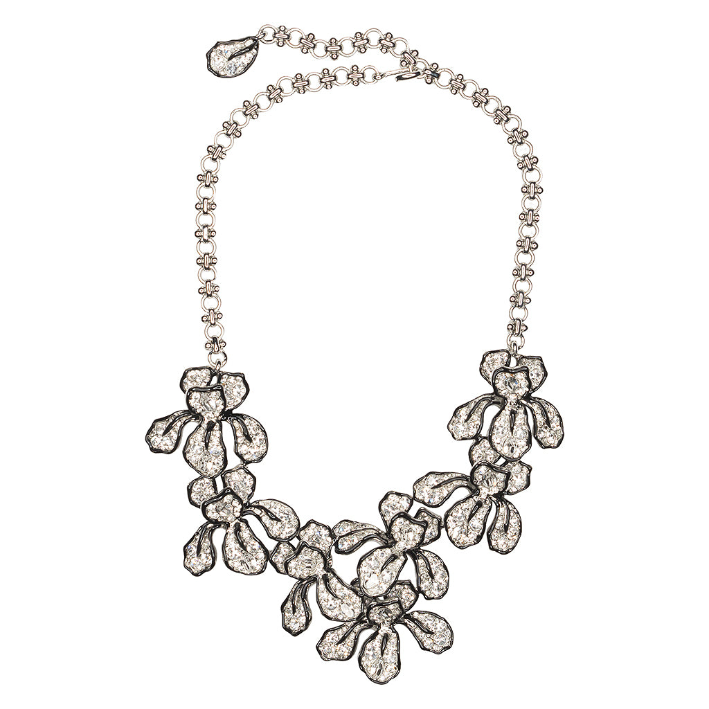 312 Carat Natural Smoky Quartz Flower Carved Beads Necklace - 20 Inch, JaipurJewels