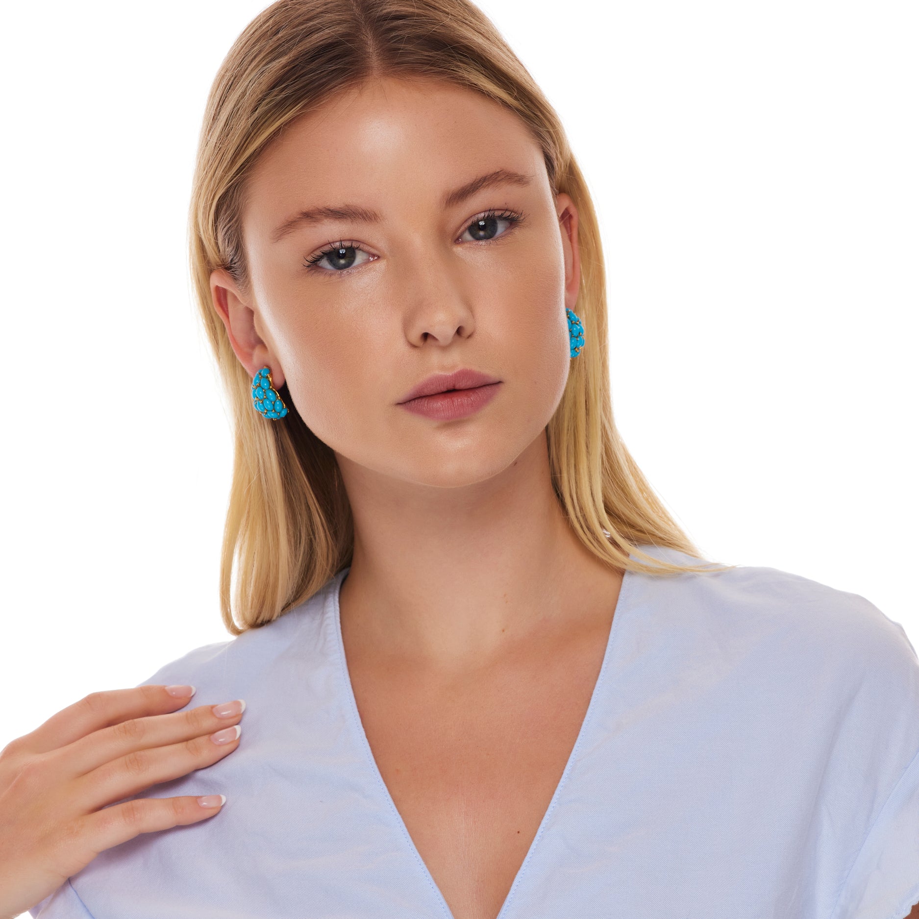 Turquoise Thumbnail Clip-On Earring
