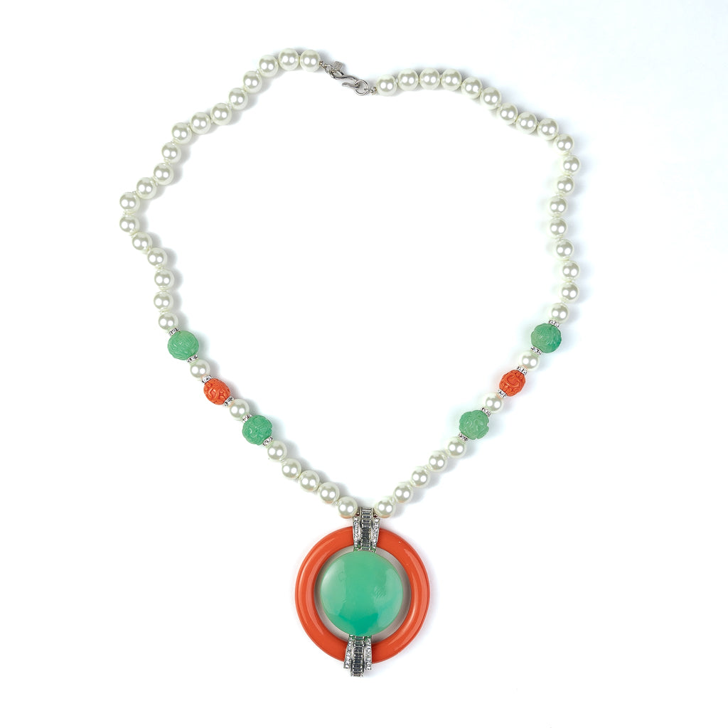 Spiky Coral Necklace with hook clasp - Jewelry