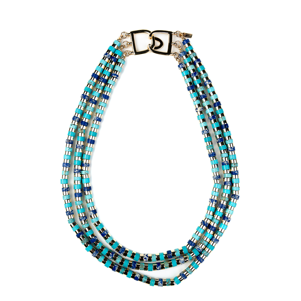 KJL TURQUOISE BEAD NECKLACE