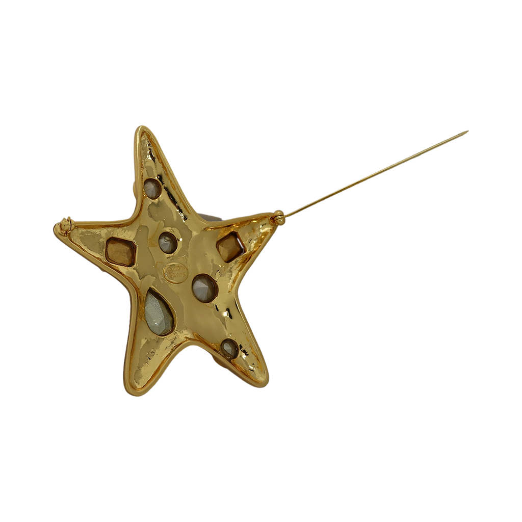 Pastel Gemstone Starfish Pin