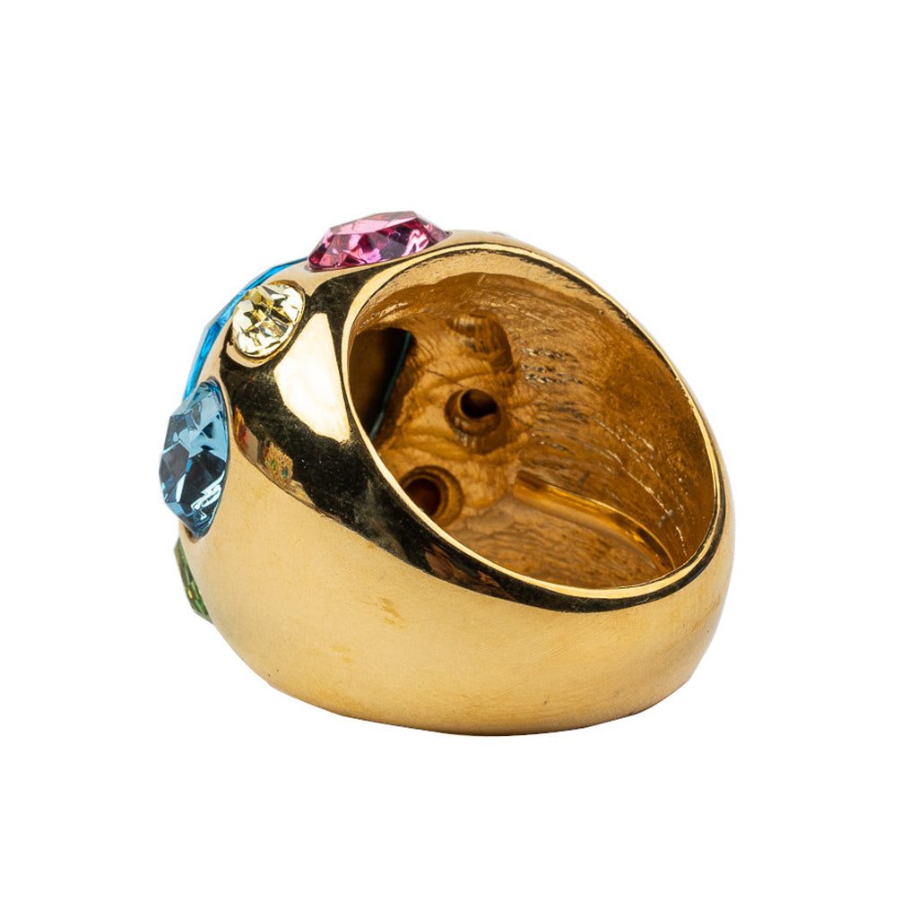Aqua Gemstone Adjustable Ring