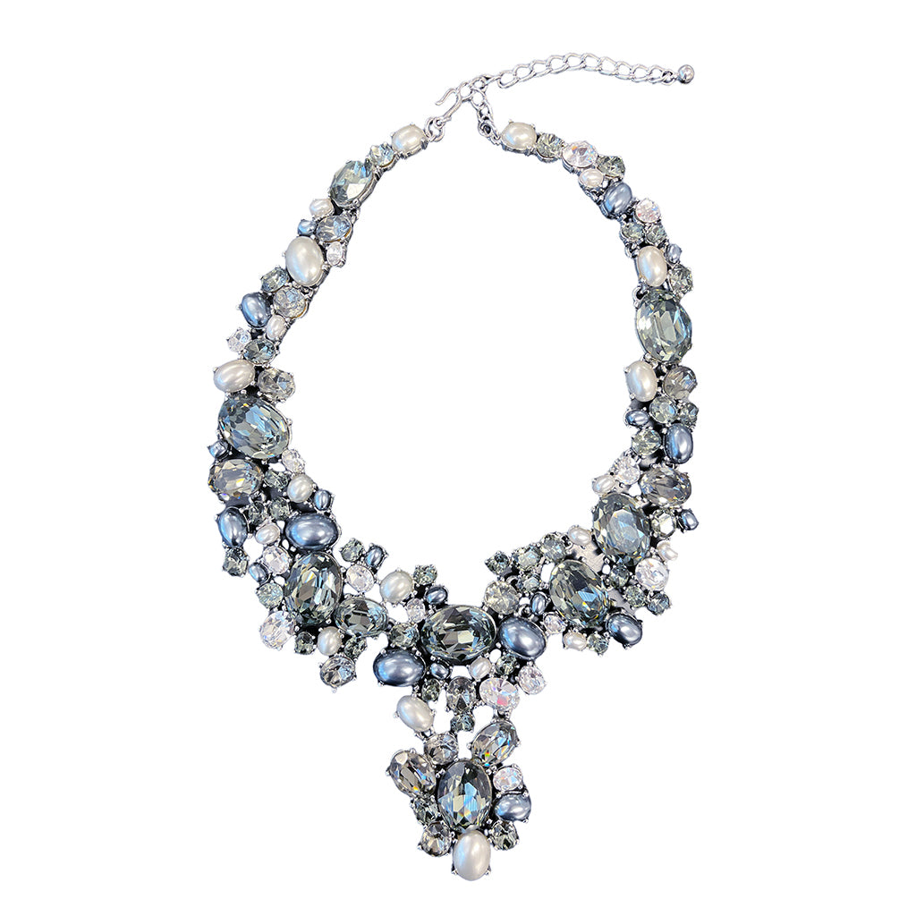 Vintage Black Diamond Gemstone Necklace