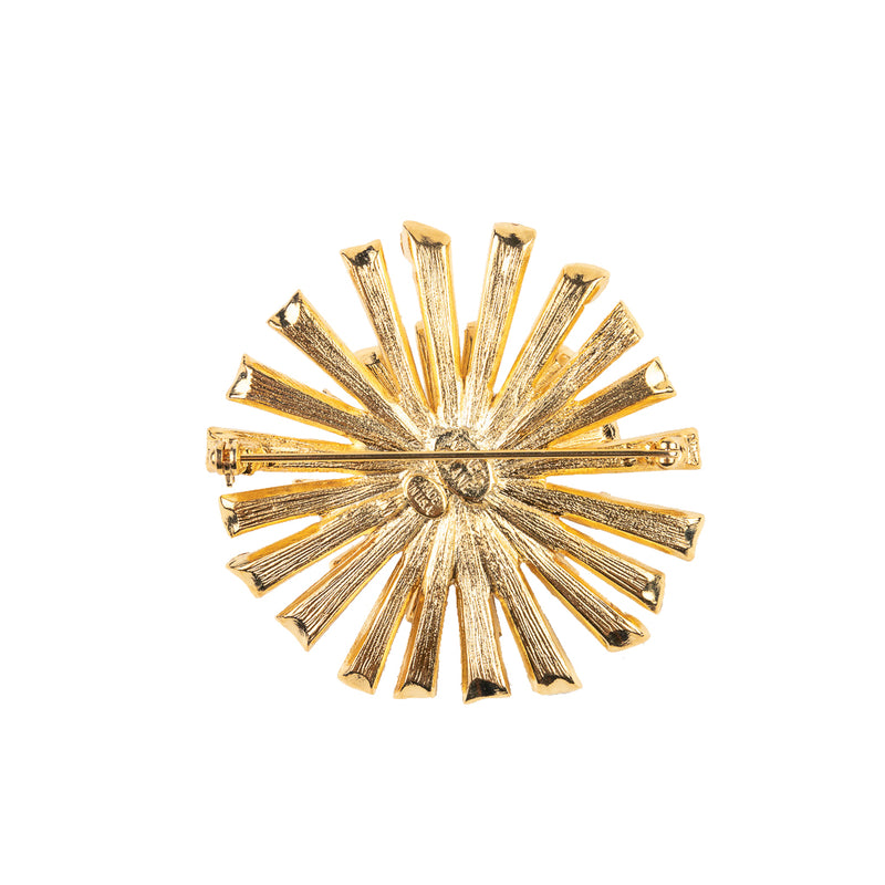 Gold with Crystal Starburst Pin