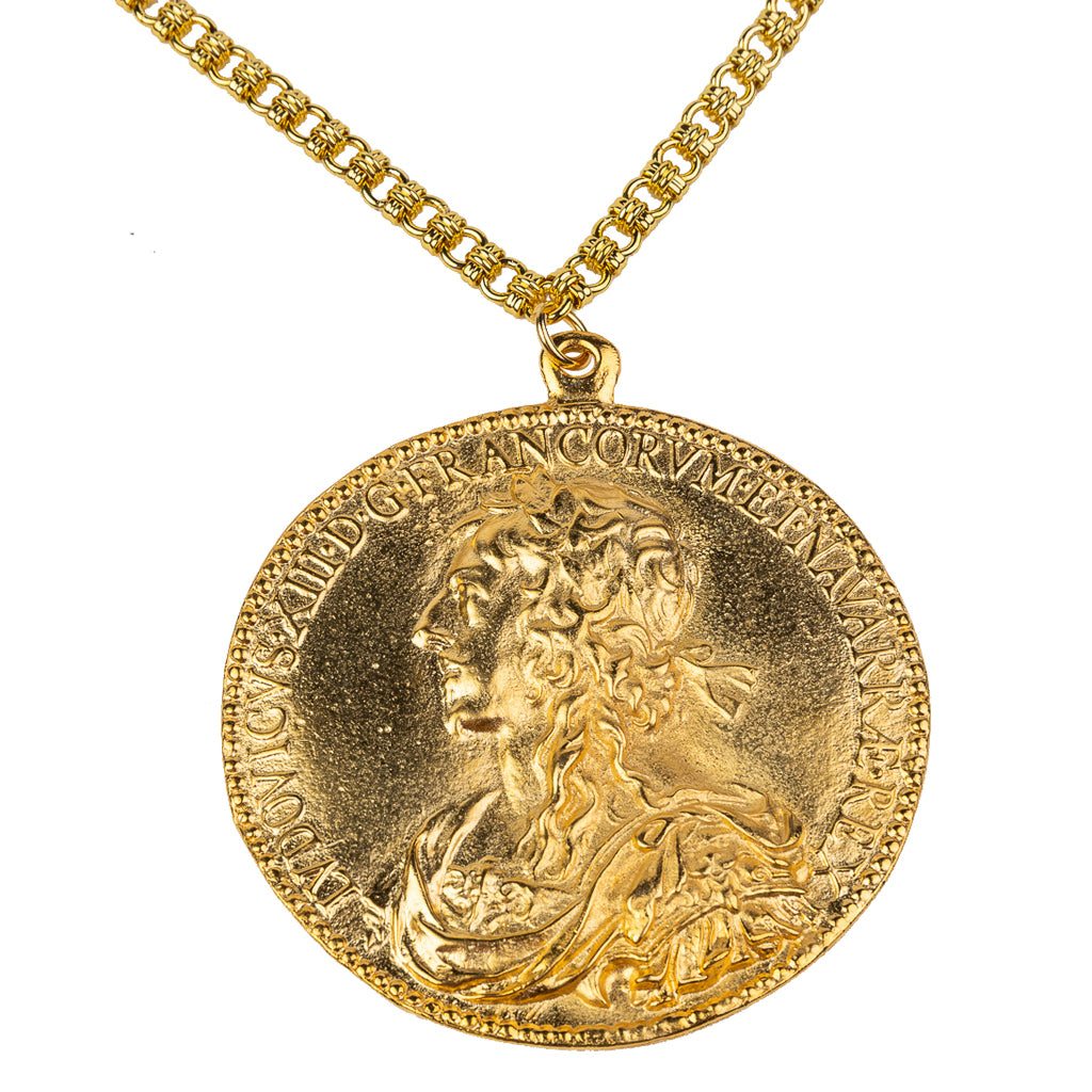 Gold Medallion Pendant Necklace
