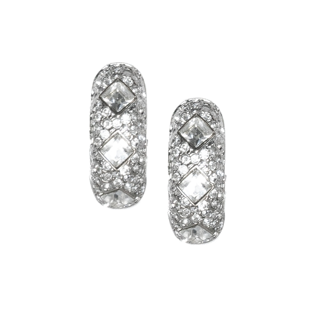 Jackie Kennedy Onassis Crystal Clip-On Earrings