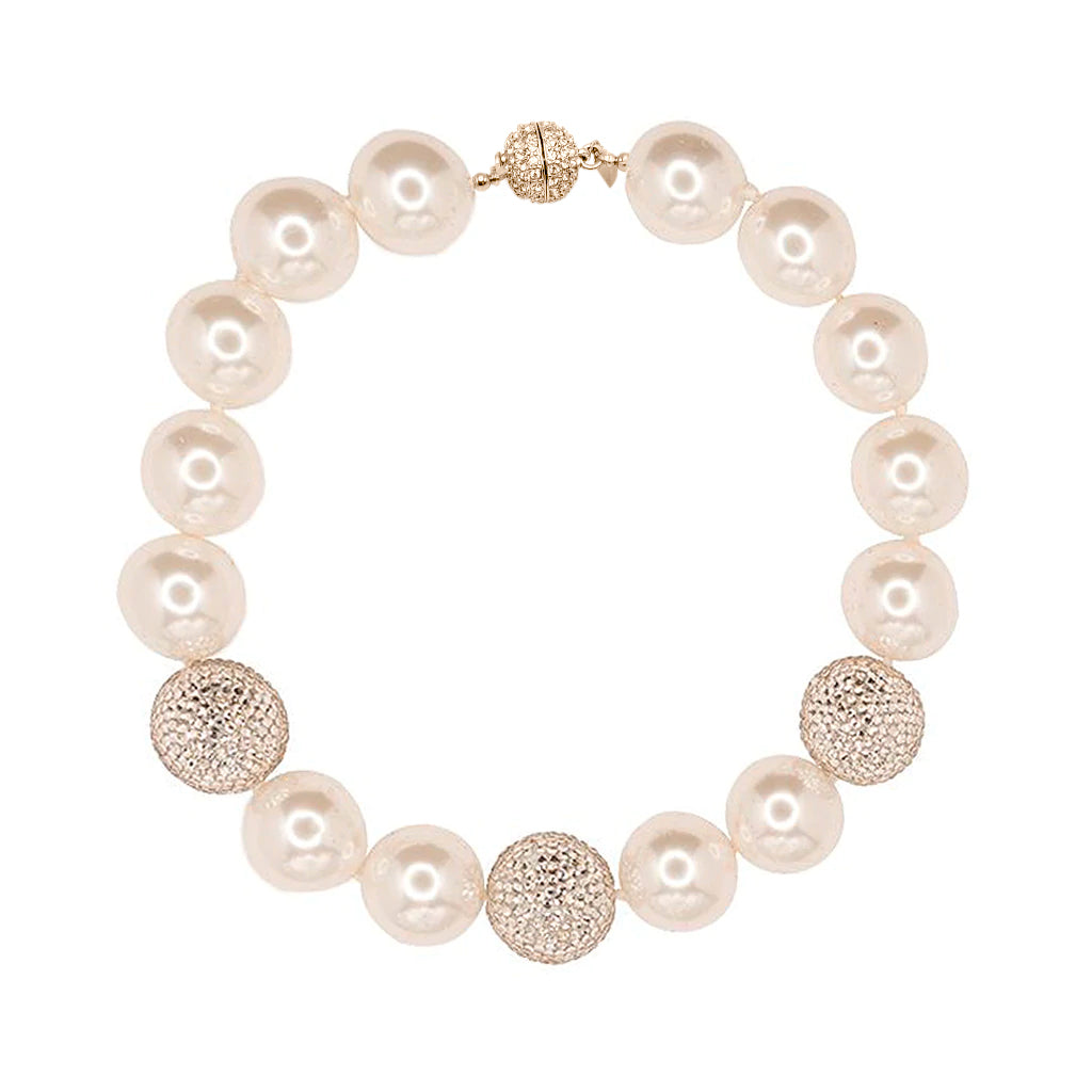 Jackie Kennedy Onassis White Pearl Necklace - Main Image