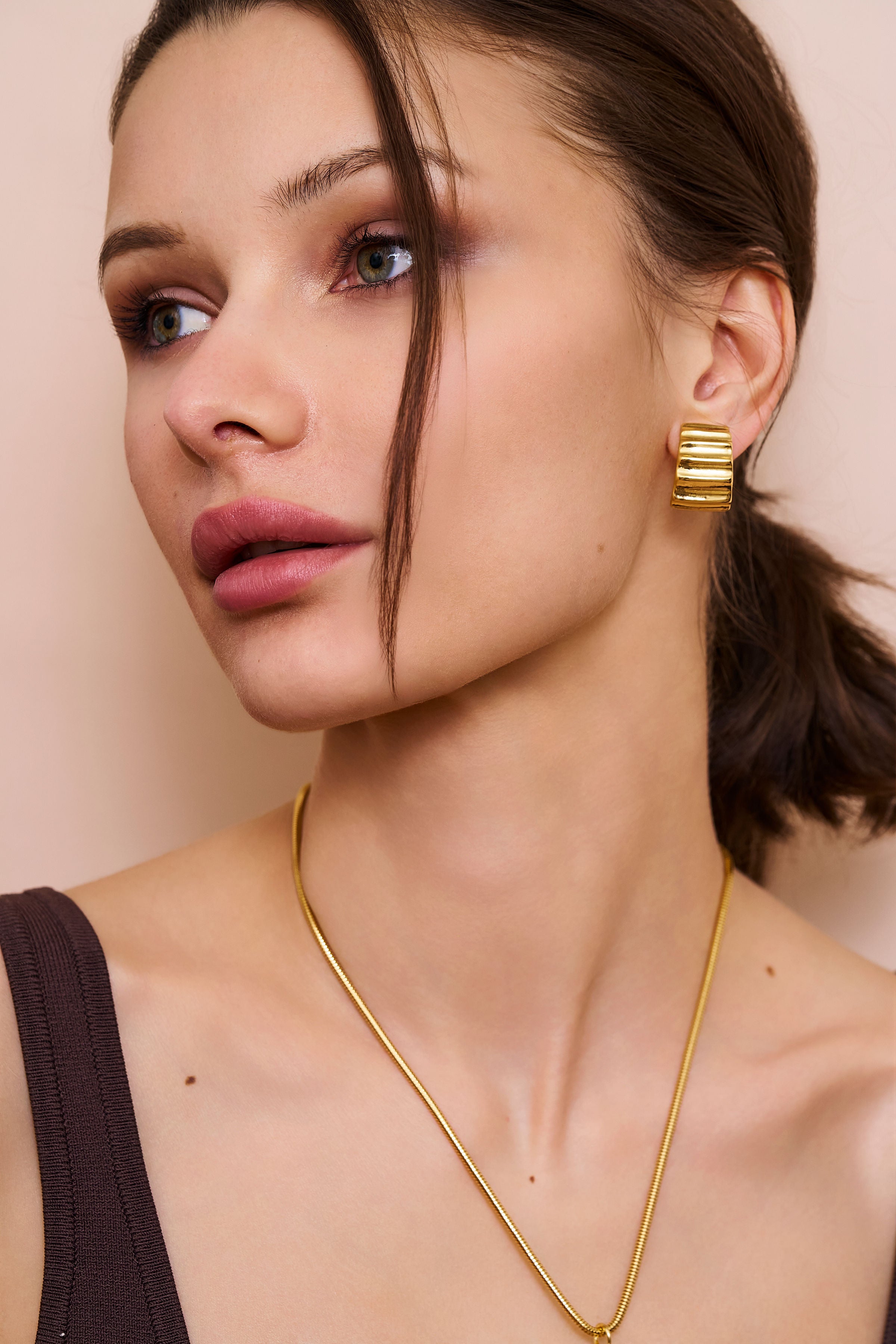 Tapered Clip-On Hoop Earrings